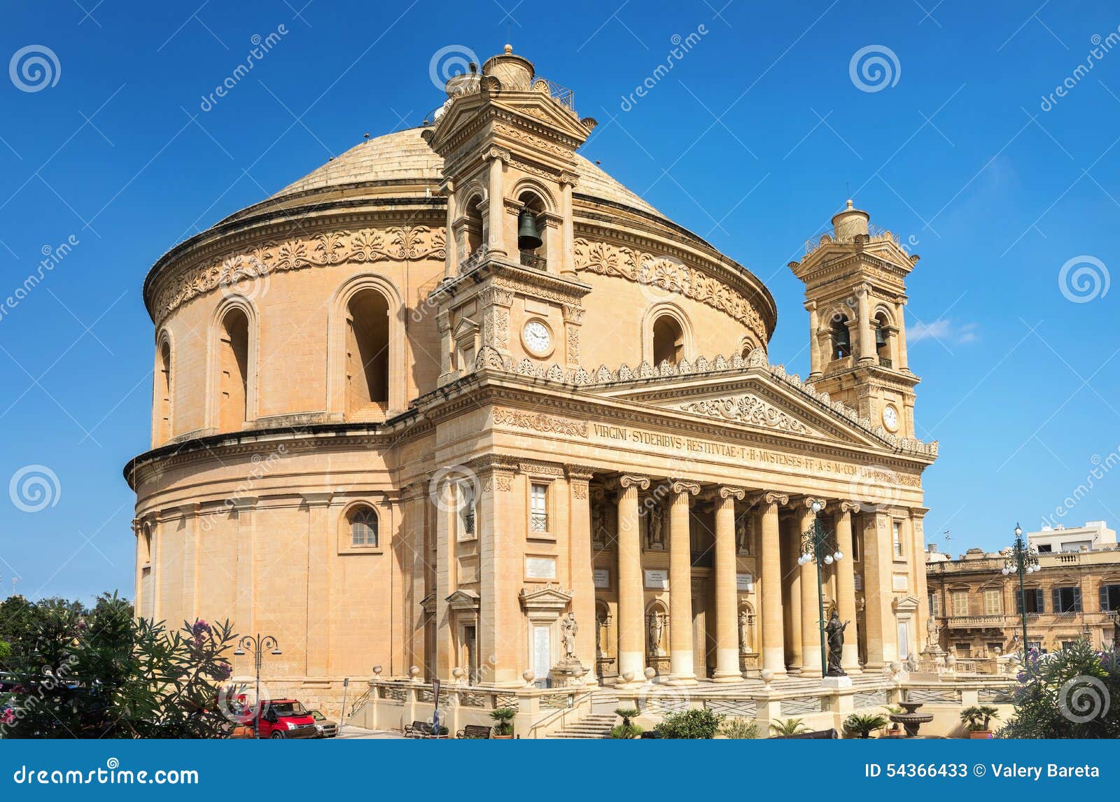 famous church of st. marija assunta in mosta or rotunda of mosta. malta.