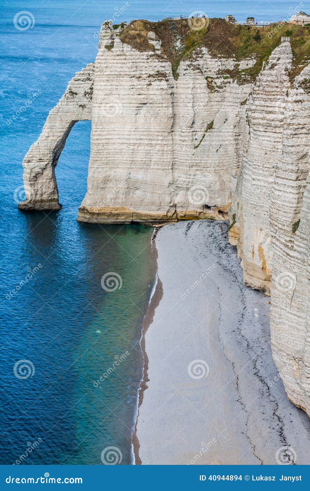 The Famous Cliffs at Etretat in Normandy, France Stock Photo Image of