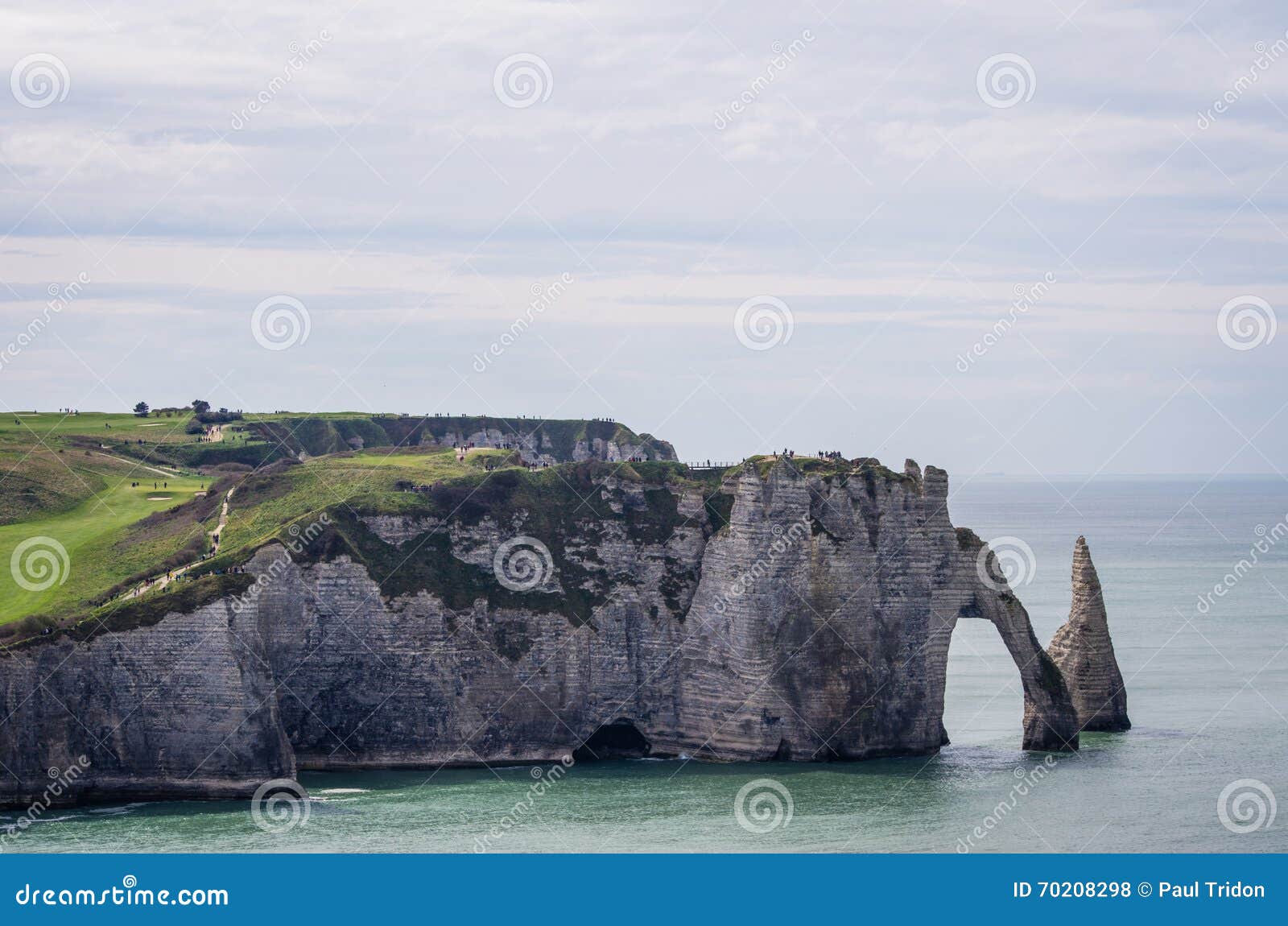 The Famous Cliffs at Etretat in Normandy, France Stock Photo Image of