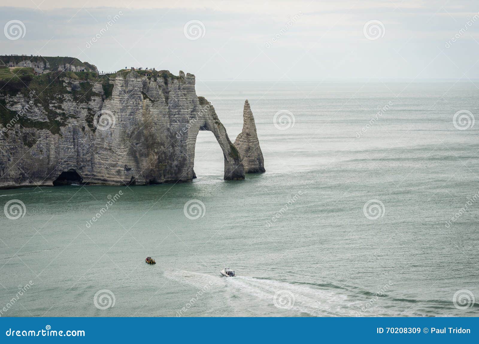 The Famous Cliffs at Etretat in Normandy, France Stock Image Image of