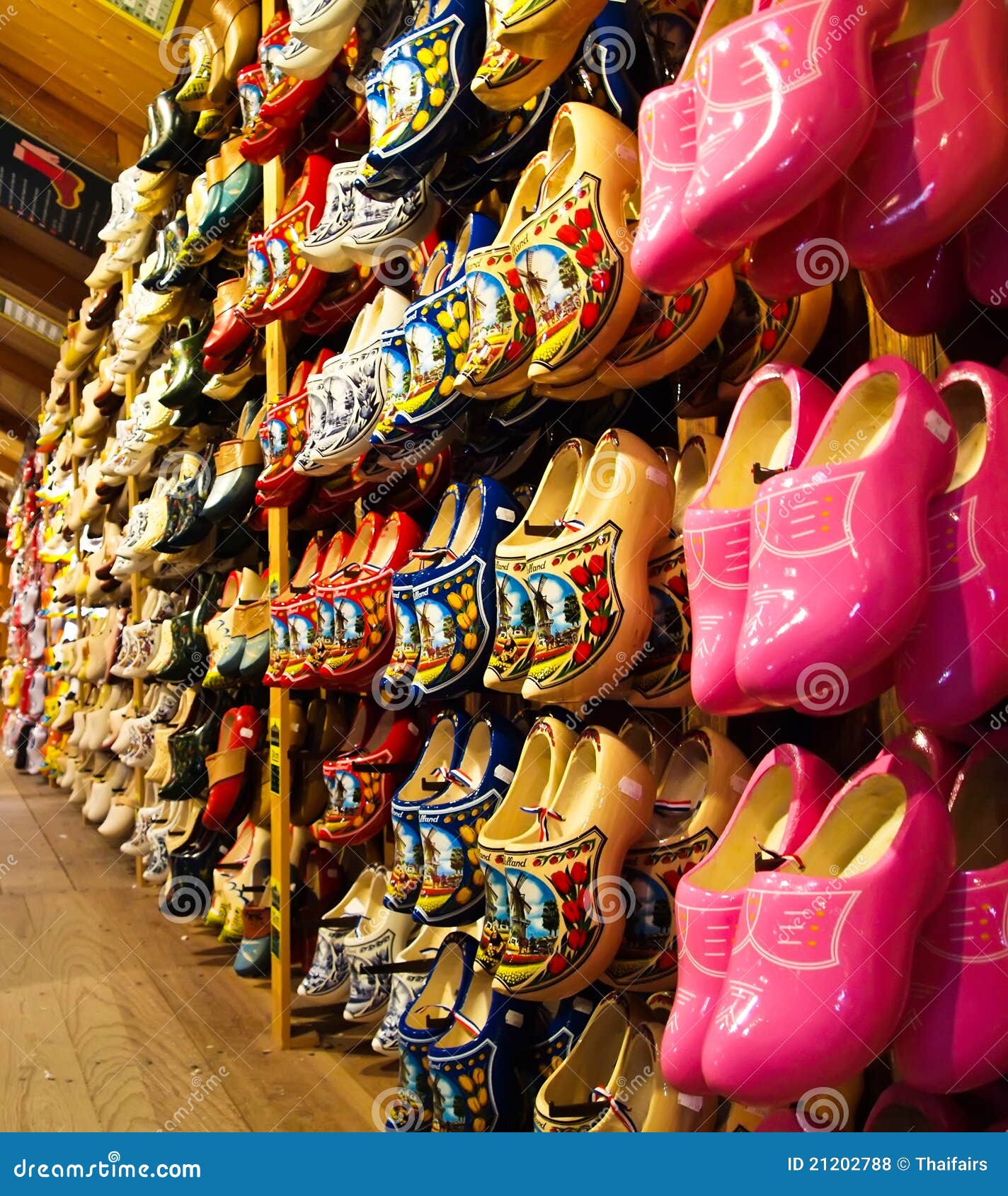 The Famous Dutch Wooden Shoes For Sale Stock Photo - Image of industry