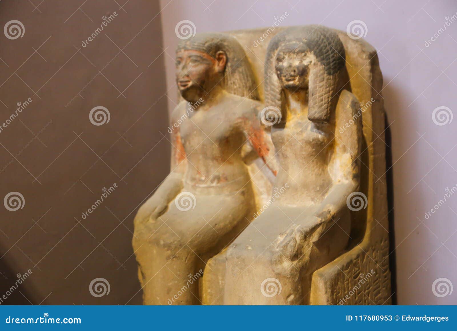 Famous Egyptian Statue Cairo Museum Editorial Stock Photo Image of