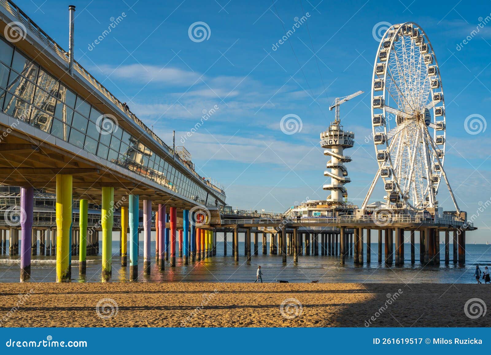 Famous Ferris Wheel Skyview De Pier at the Scheveningen Beach, a