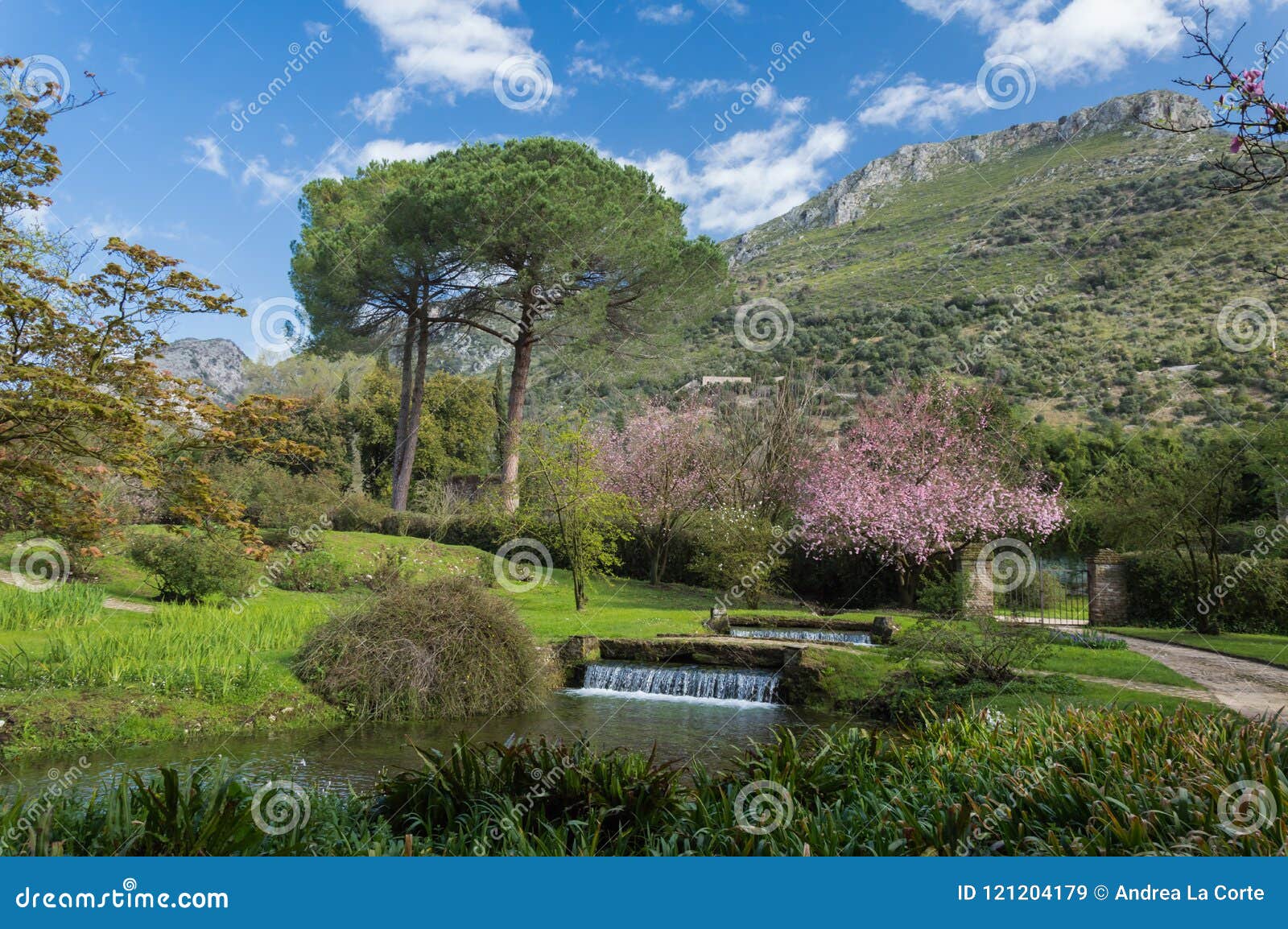the famous garden of ninfa in the spring