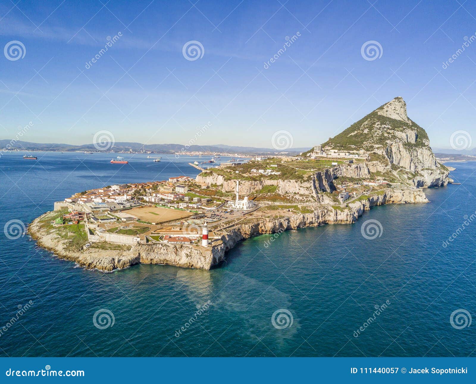 famous gibraltar is an oversea british territory bordering sapin, iberian peninsula