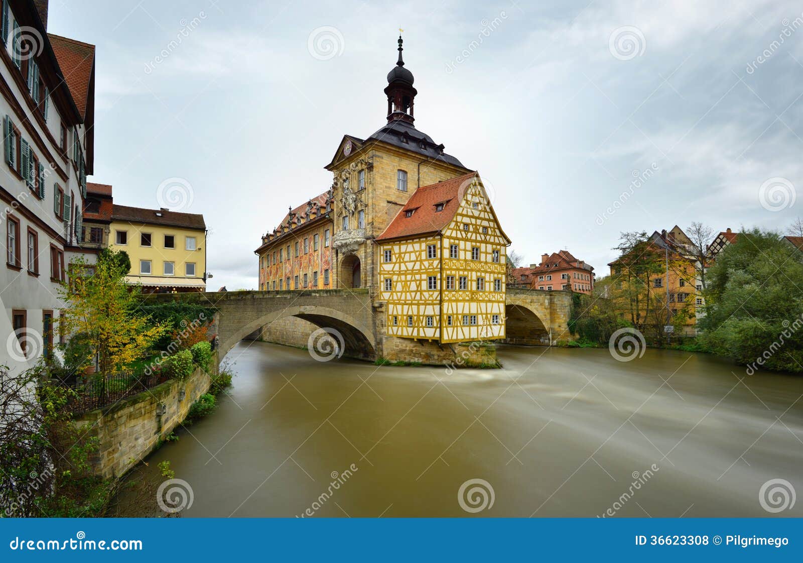 Famous Halftimbered House in Bamberg, Germany. Stock Photo Image of