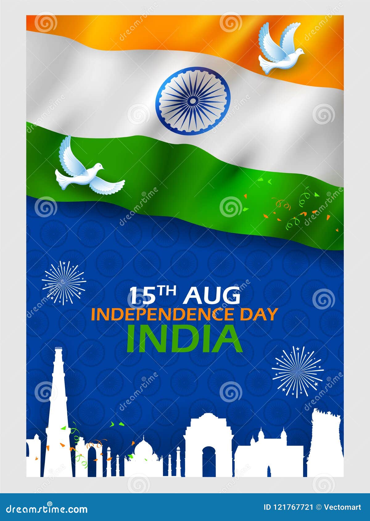 India Independence Day Celebration On 15 August With Lal Kila Bacground ...