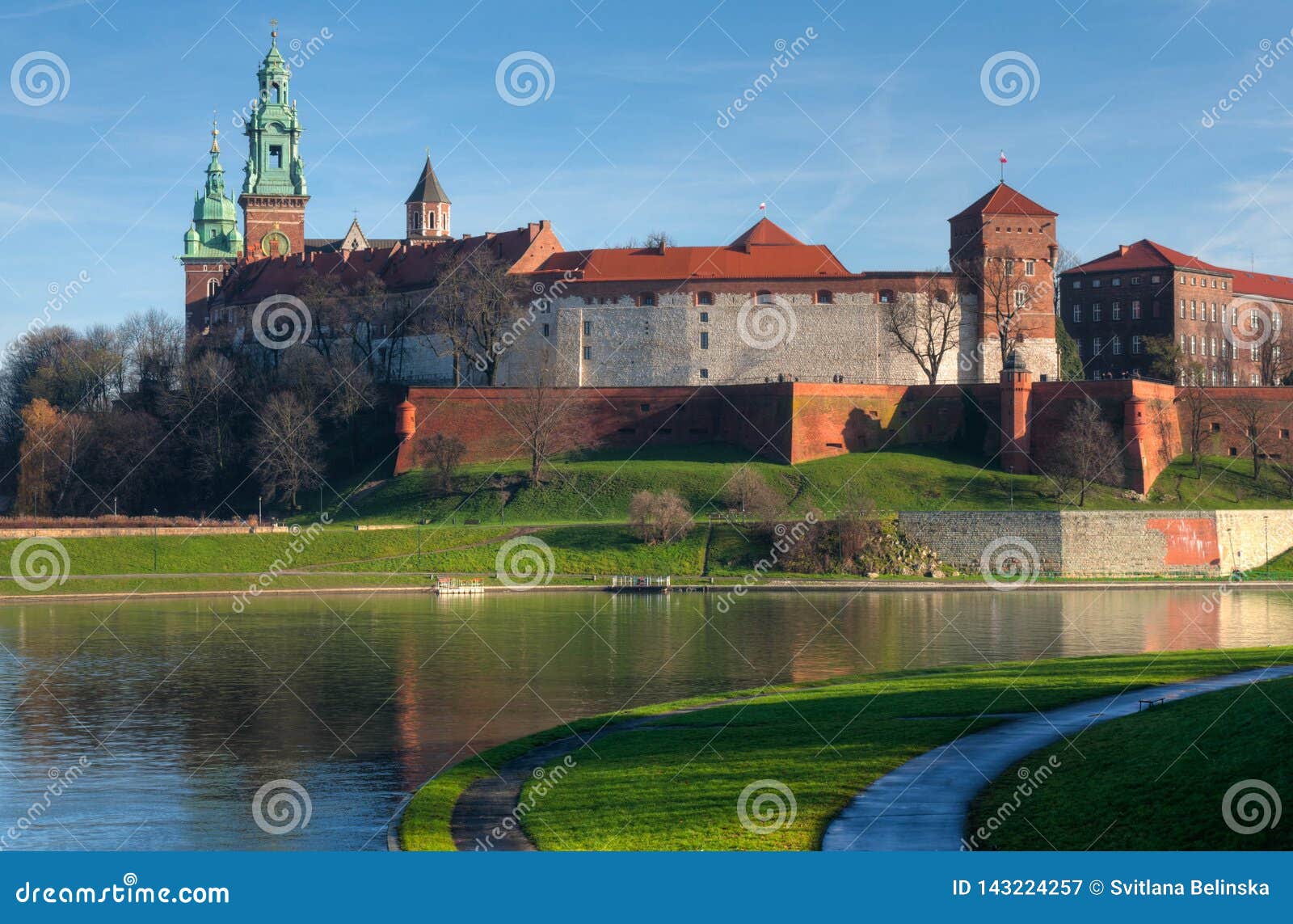 the medieval wawel castle in kracow, poland