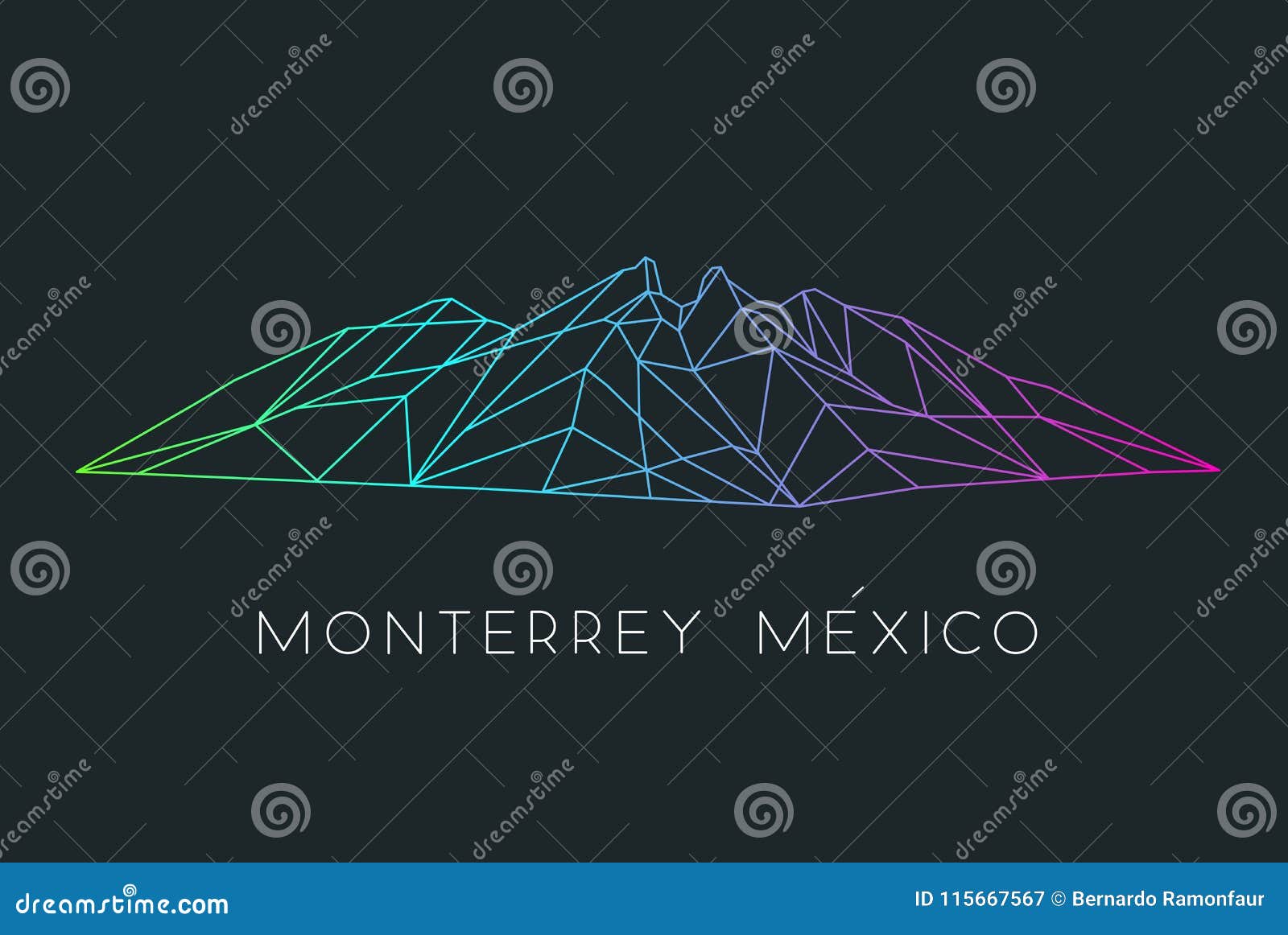 famous mountain icon of monterrey mexico