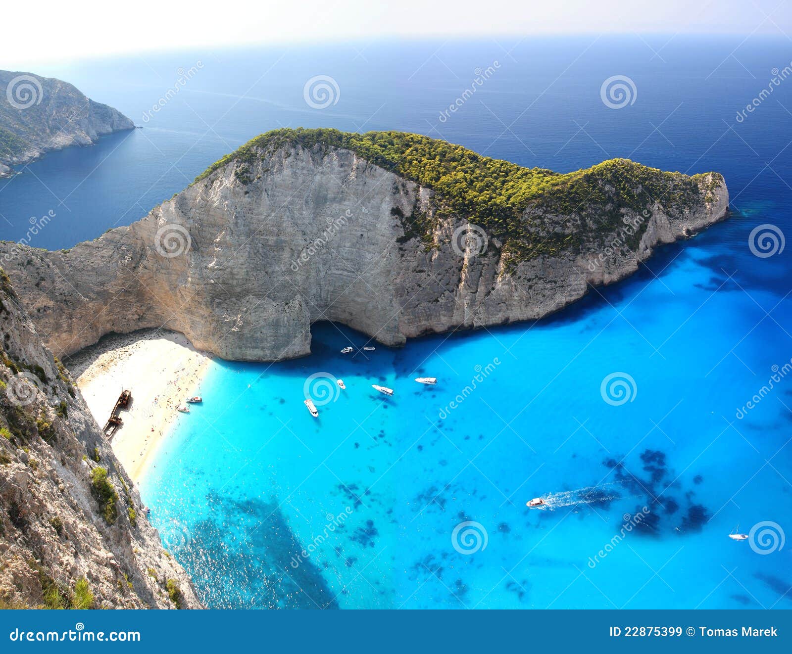 famous navagio beach, zakynthos, greece