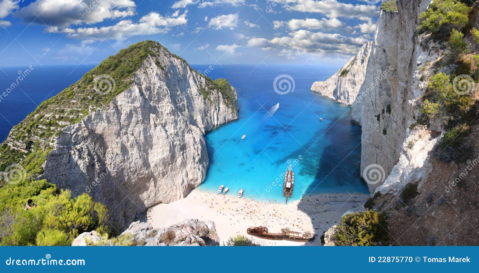 famous navagio beach, zakynthos, greece