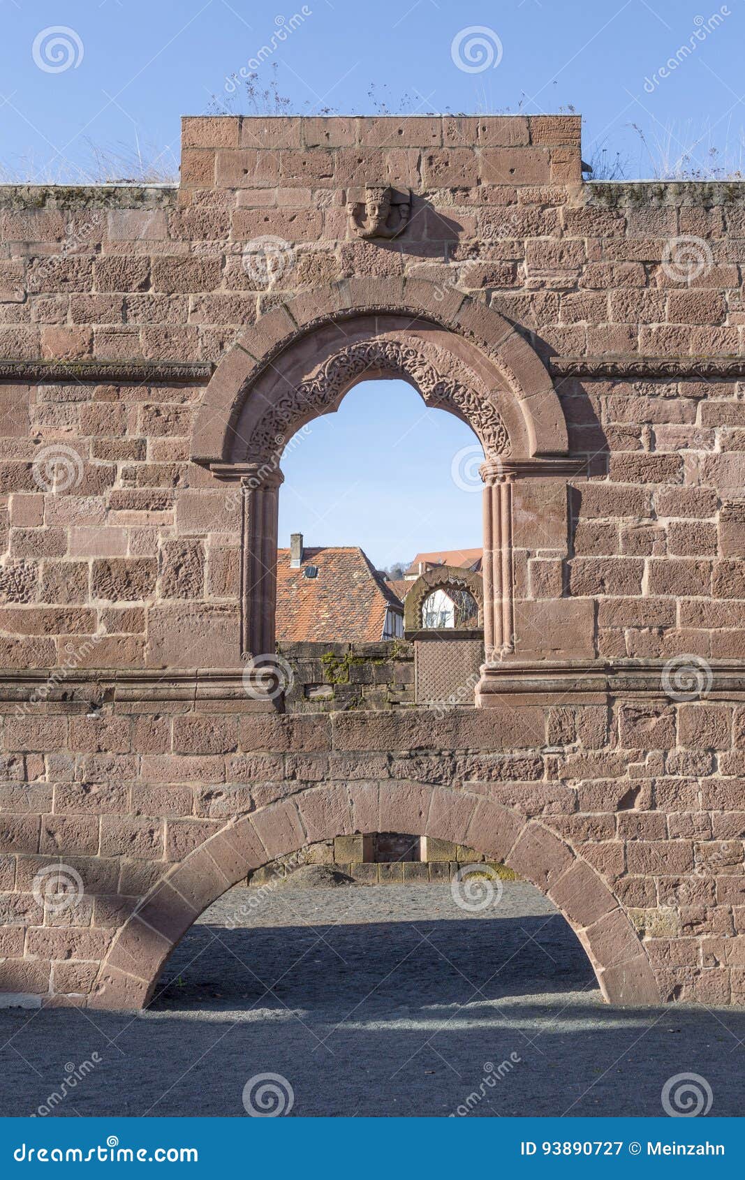 famous old ruins of castle from king barbarossa, the kaiserpfalz