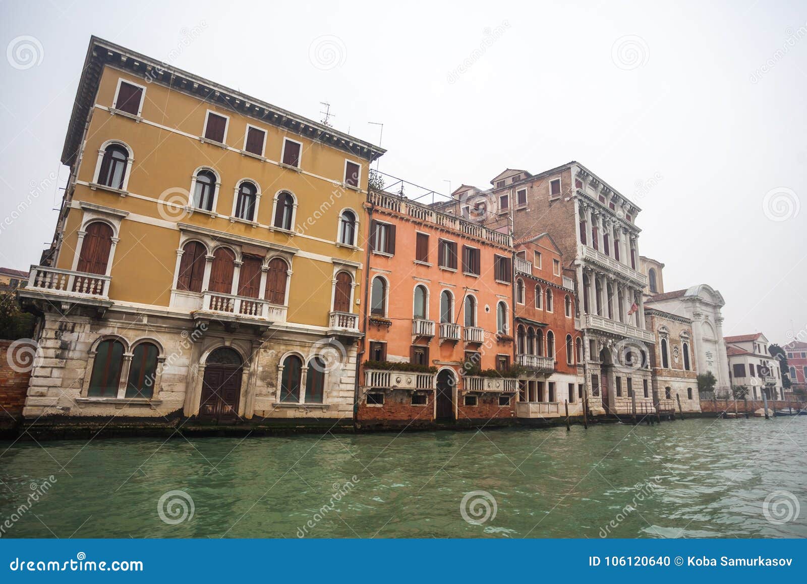 Famous Palaces On The Grand Canal In Venice Italy