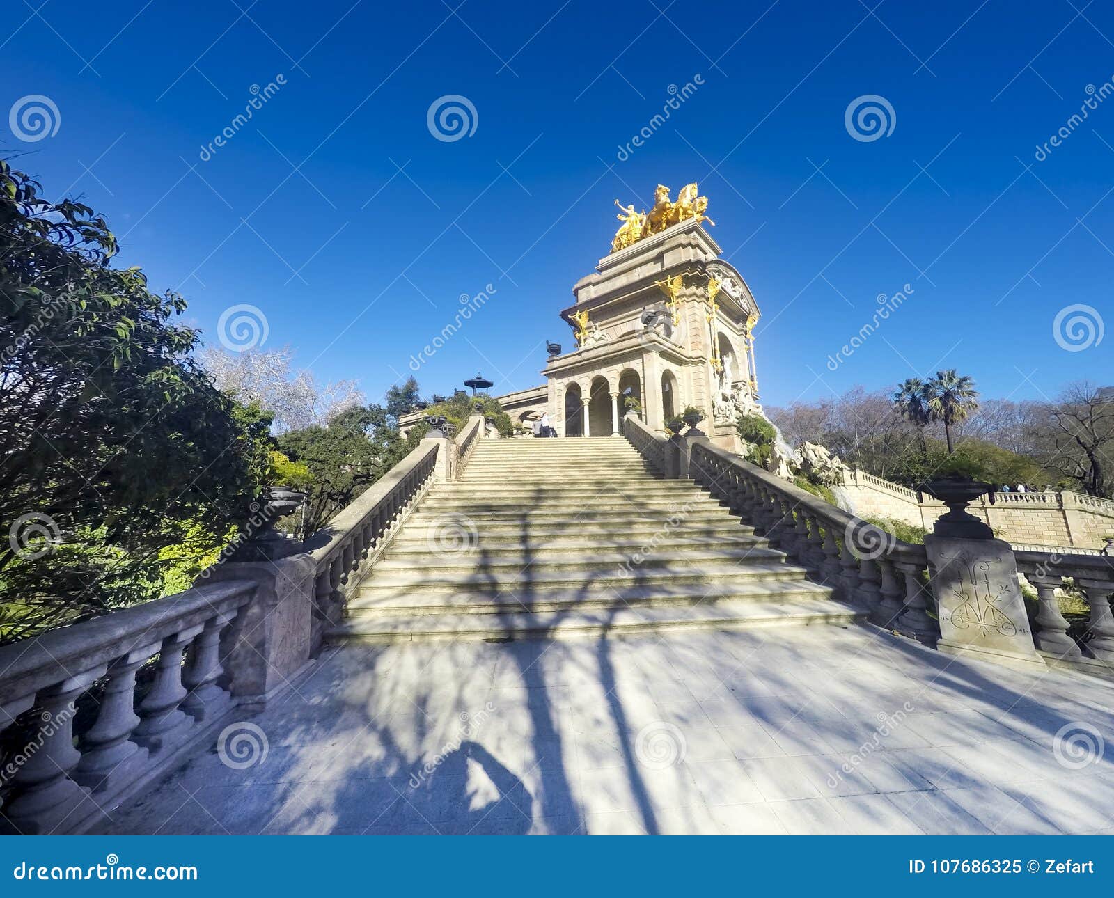 the famous parc de la ciutadella or citadel park is a park on the northeastern edge of ciutat vella, barcelona, catalonia