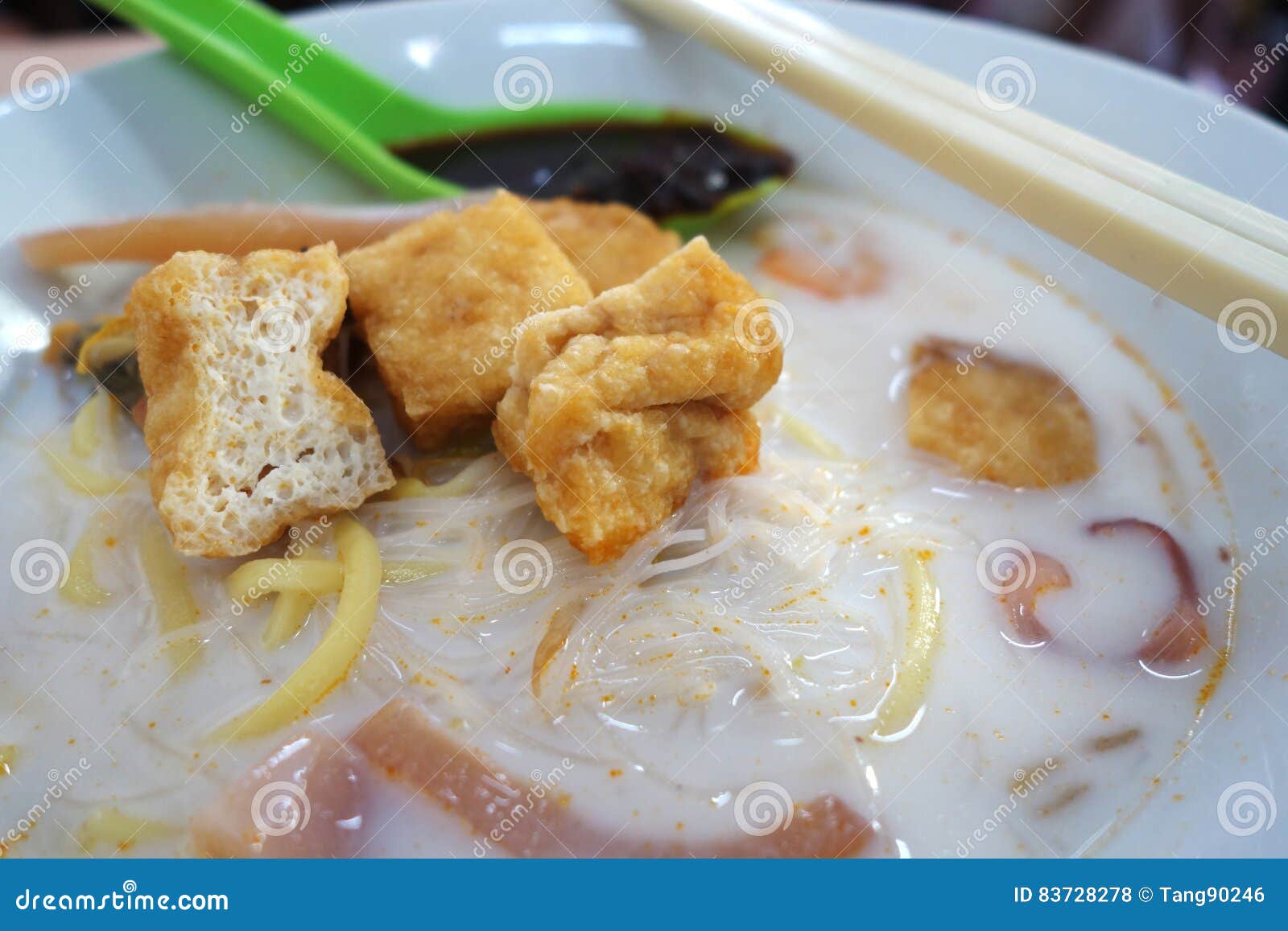 Famous Penang White Curry Noodle Stock Photo Image of culture, famous