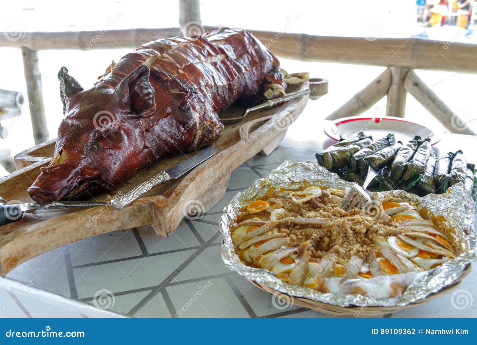 Famous Philippines Food - Lechon Stock Photo - Image of dish, table