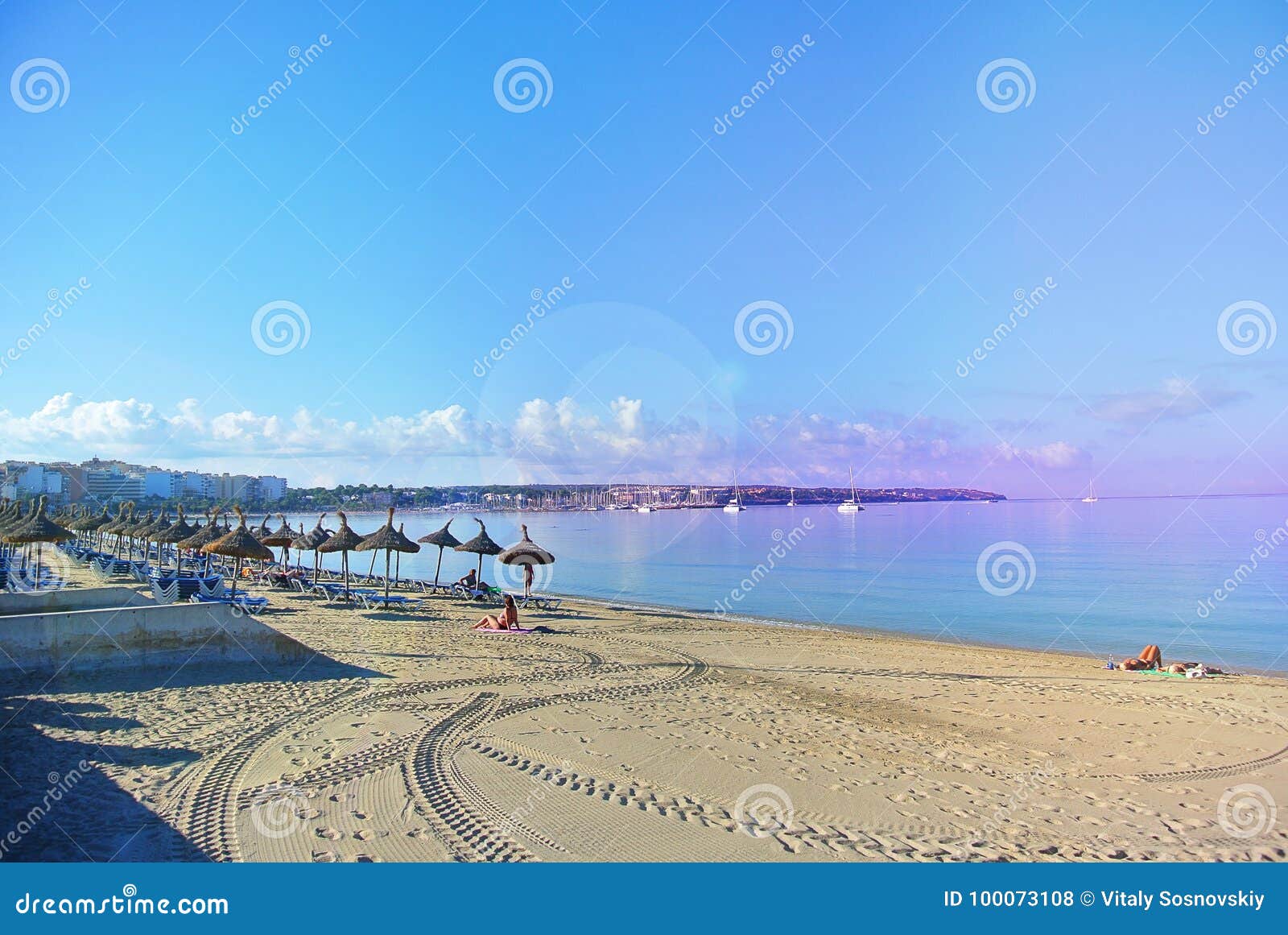 Popular Beaches of Catalonia. Spain Stock Photo - Image of barcelona ...