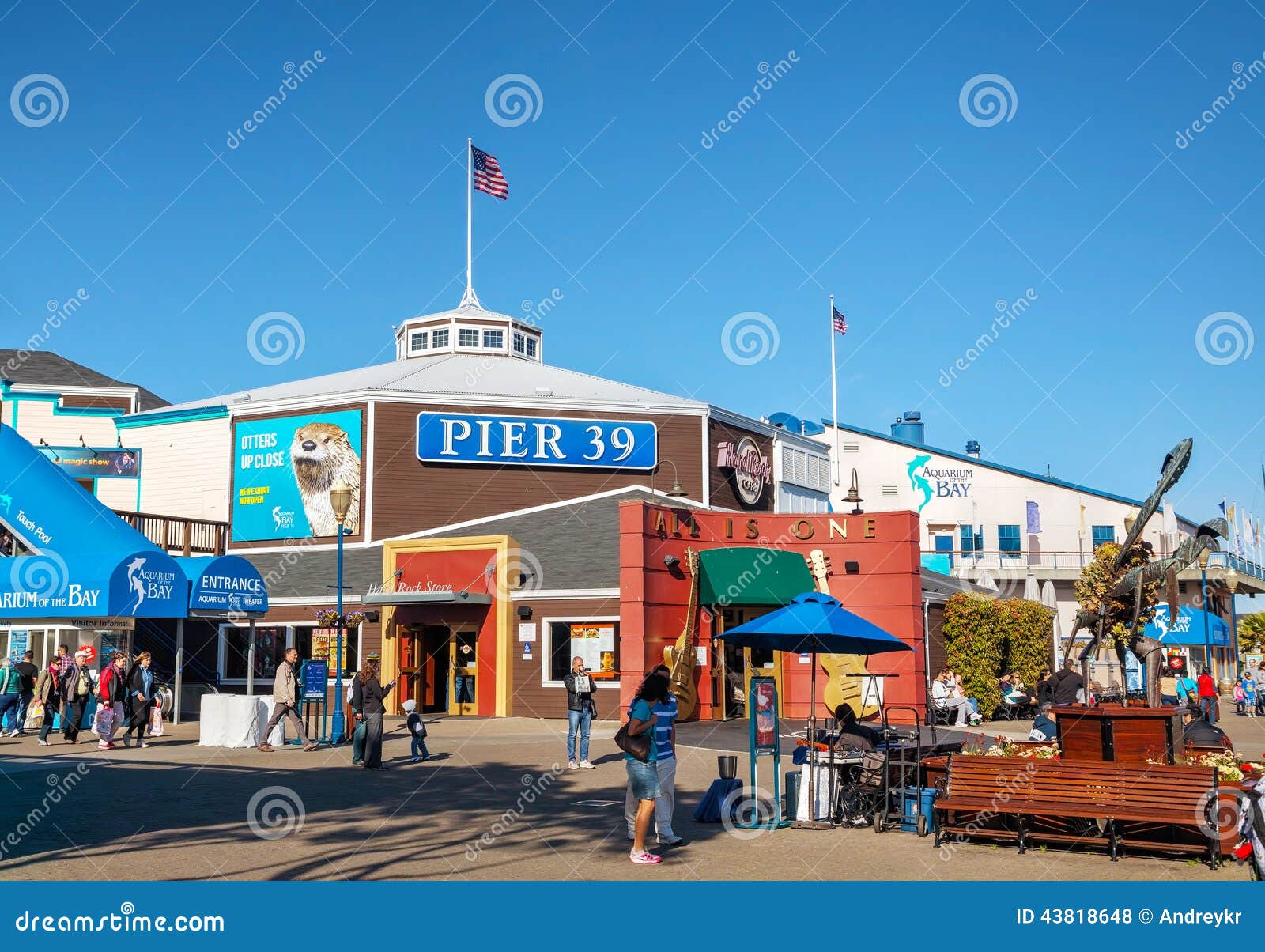 Pier 39 at Fisherman`s Wharf in San Francisco Editorial Photo