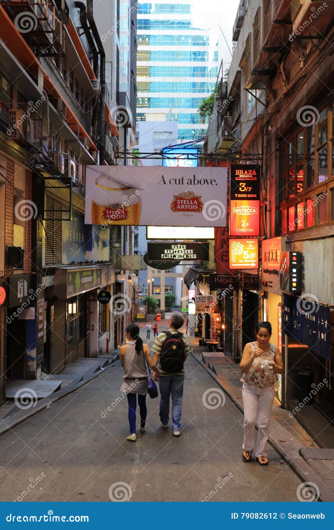 Famous Place Lan Kwai Fong after Work Editorial Photography Image of