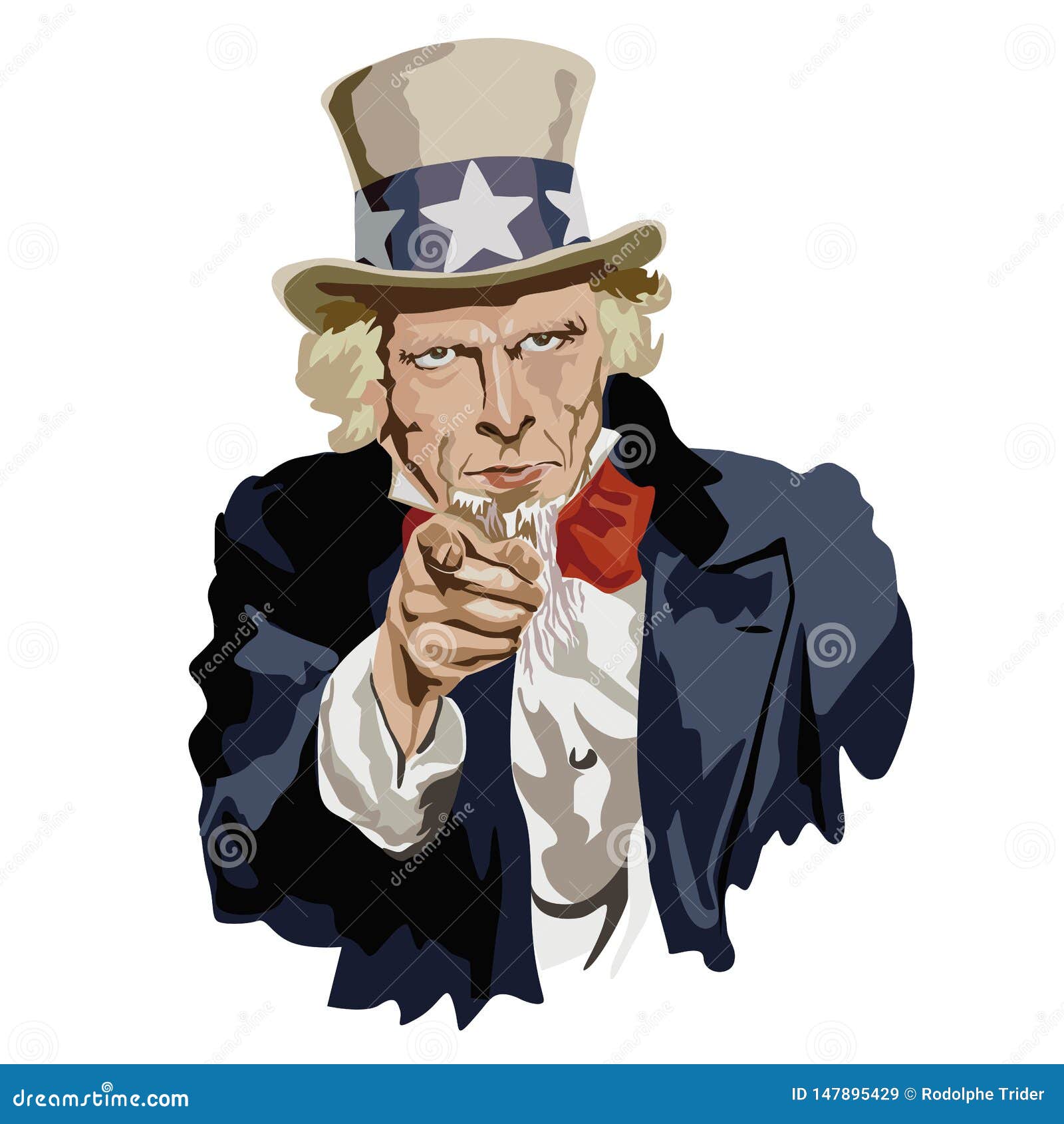 the famous portrait of uncle sam, historical figure and american emblem.