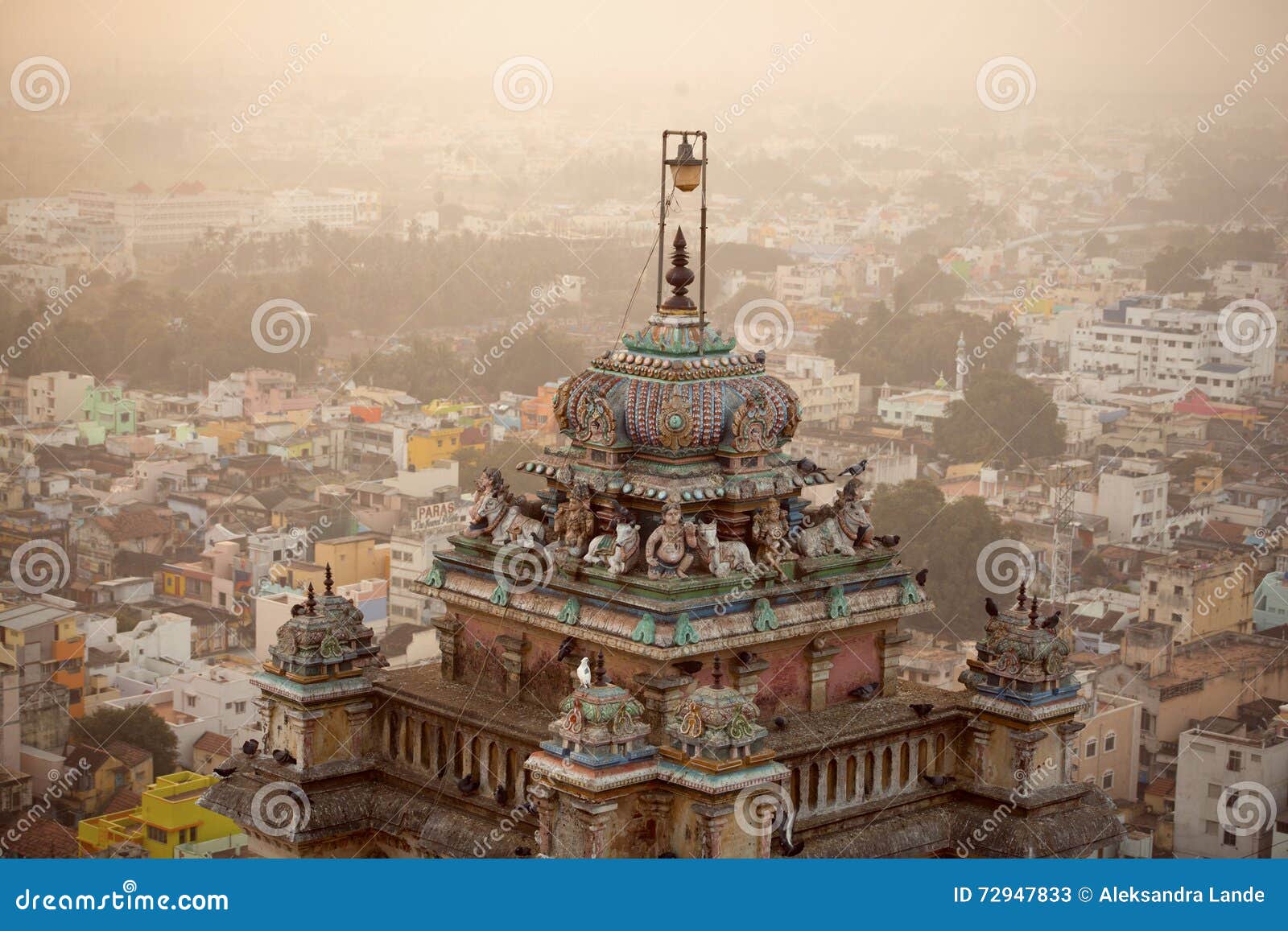 Famous Rockfort Ucchi Pillayar Temple Stock Image - Image of hindu ...