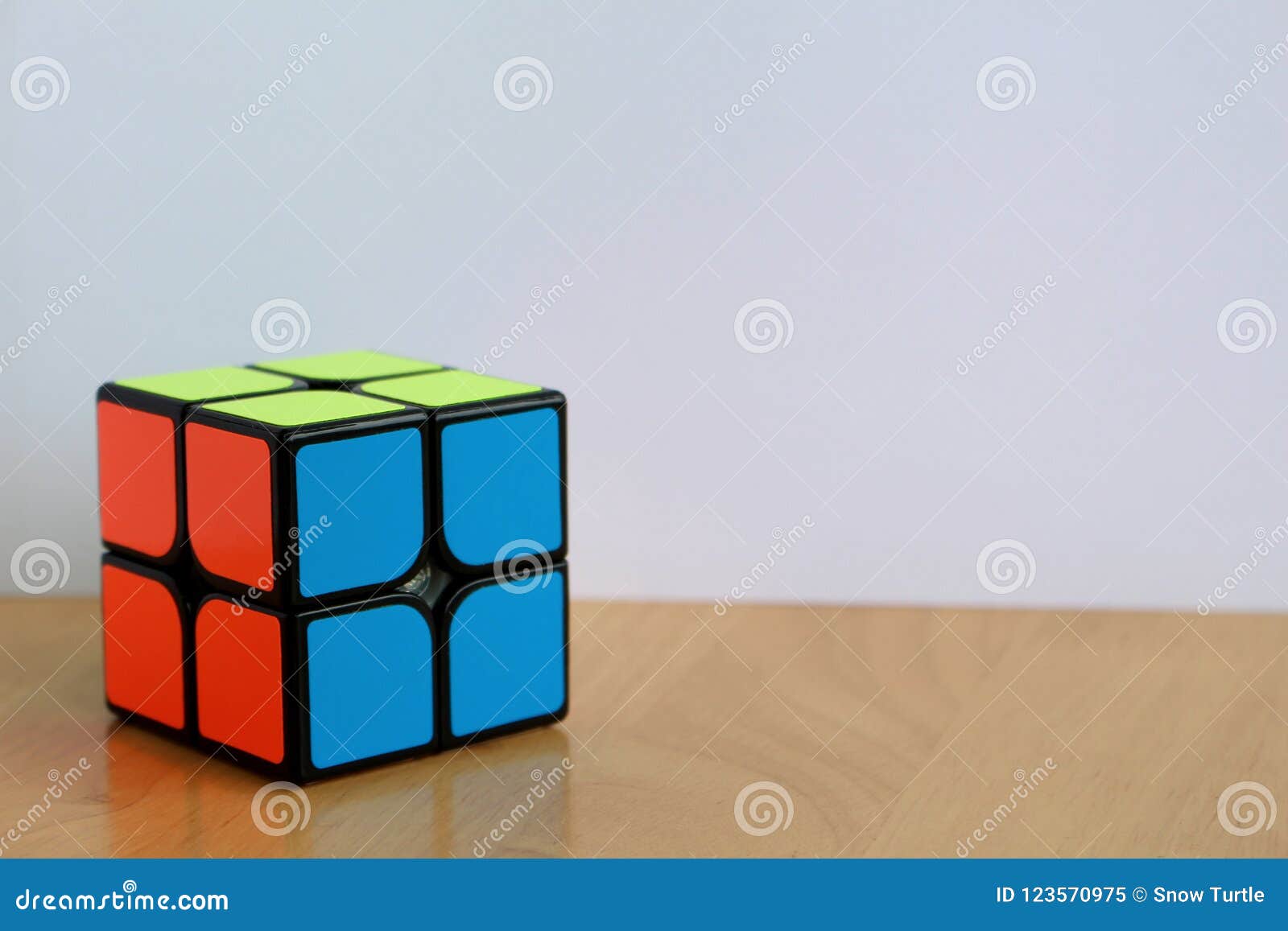 Rubik S Small 2x2 Pocket Cube on a Table Editorial Image - Image of game,  solution: 123570975
