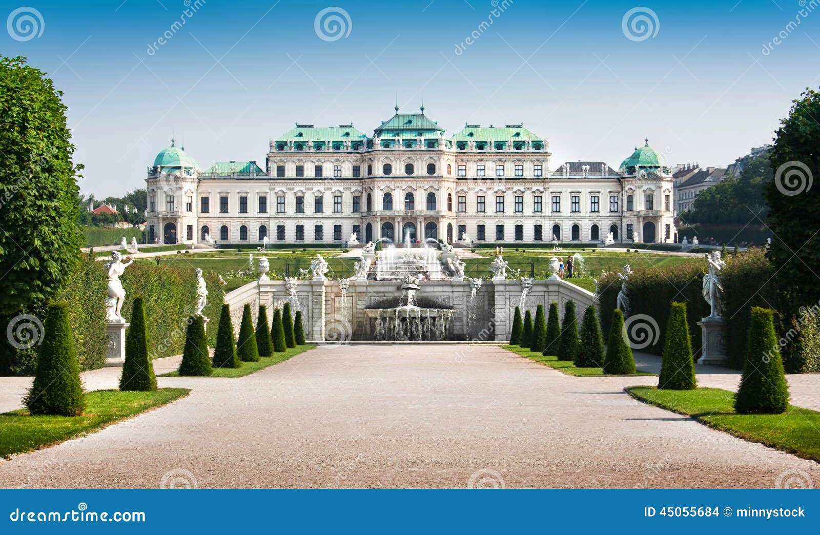 famous schloss belvedere in vienna, austria