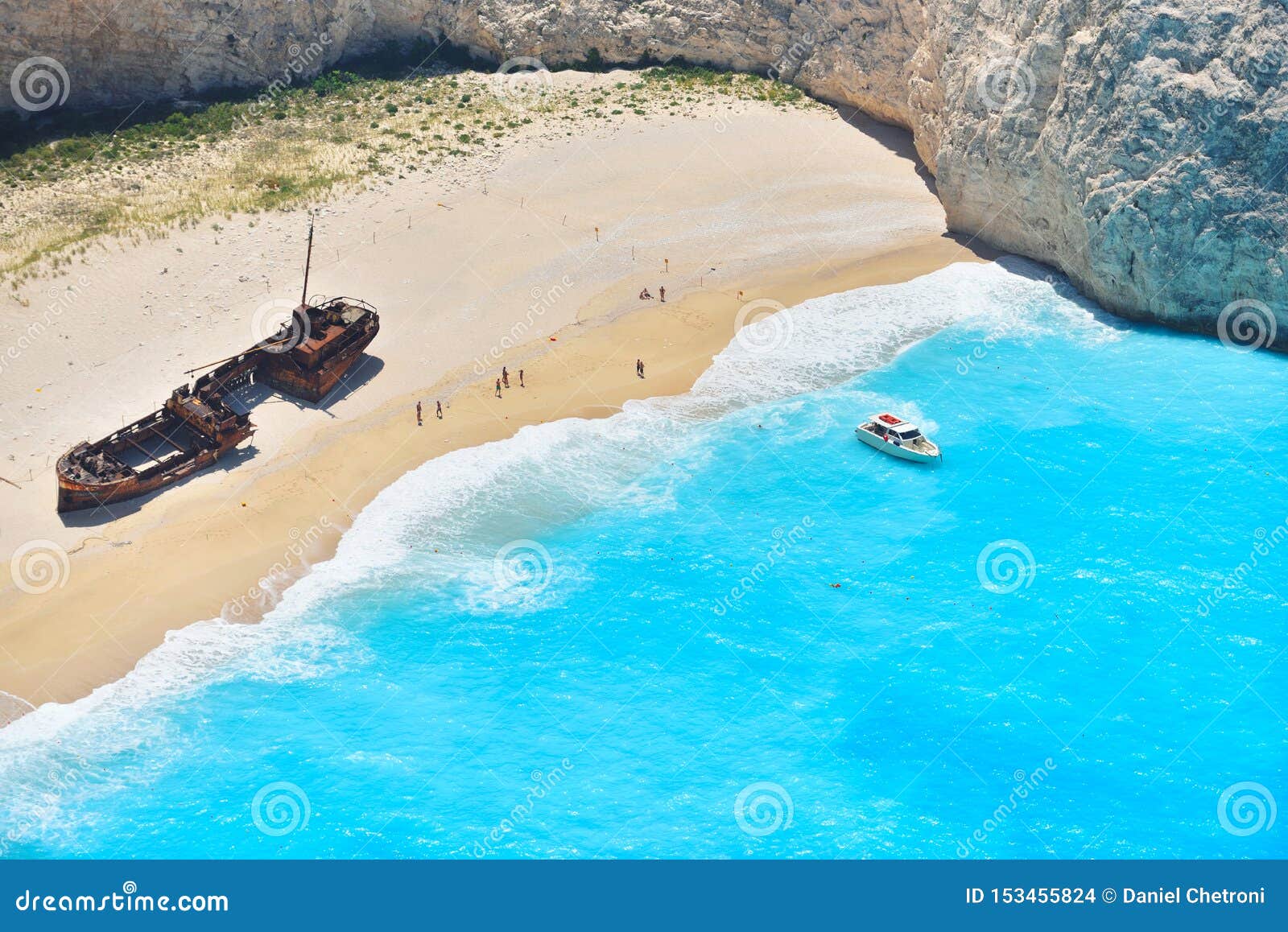 Famous Shipwreck Bay, Navagio Beach, Zakynthos Island, Greece. One of ...