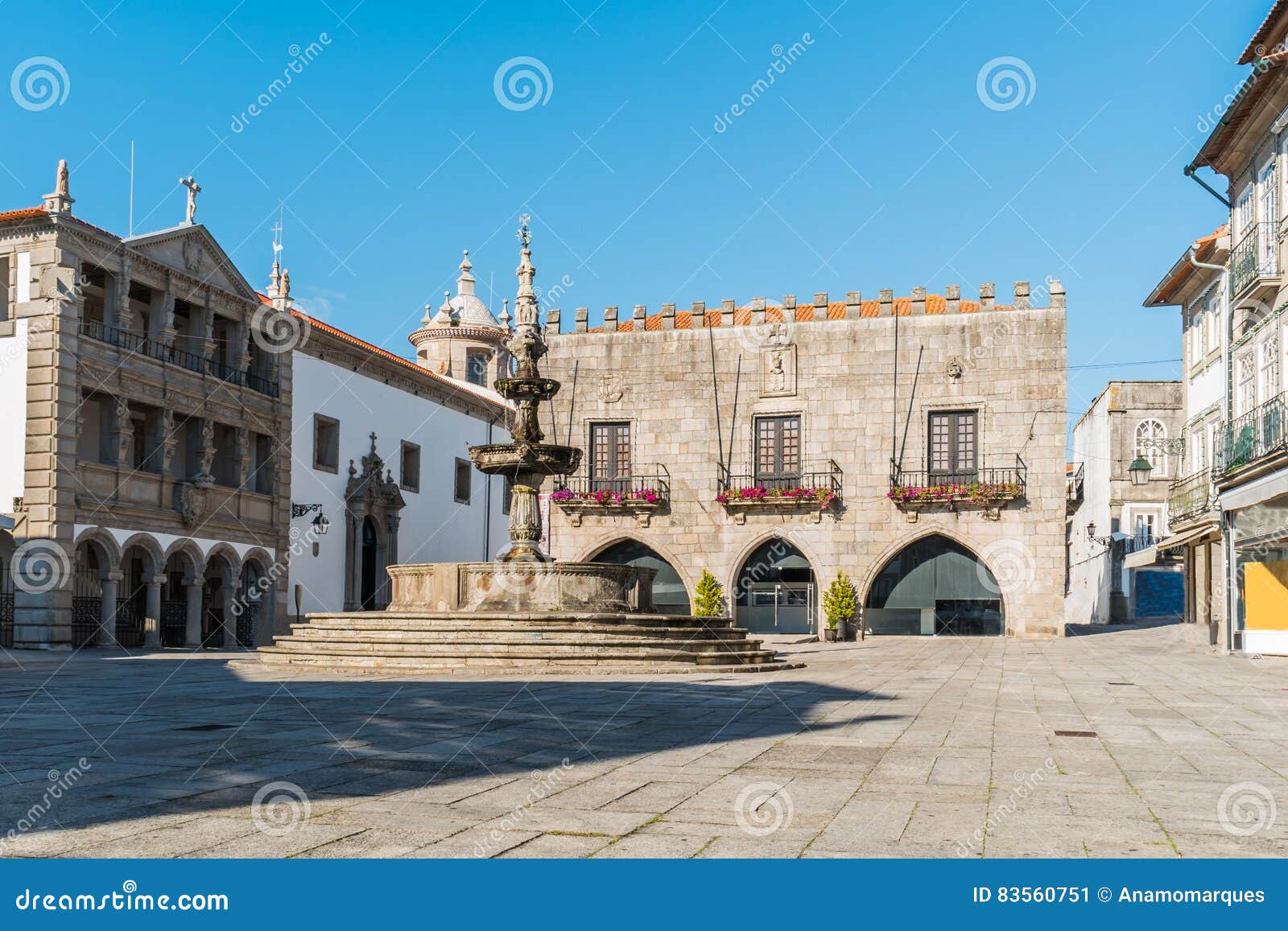 famous town hall at the praca da republica in viana do castelo,