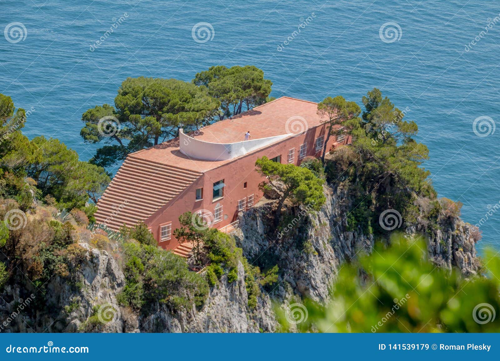 The Famous Villa Malaparte On The Island Of Capri Italy Stock Image Image Of Magazine Outdoor