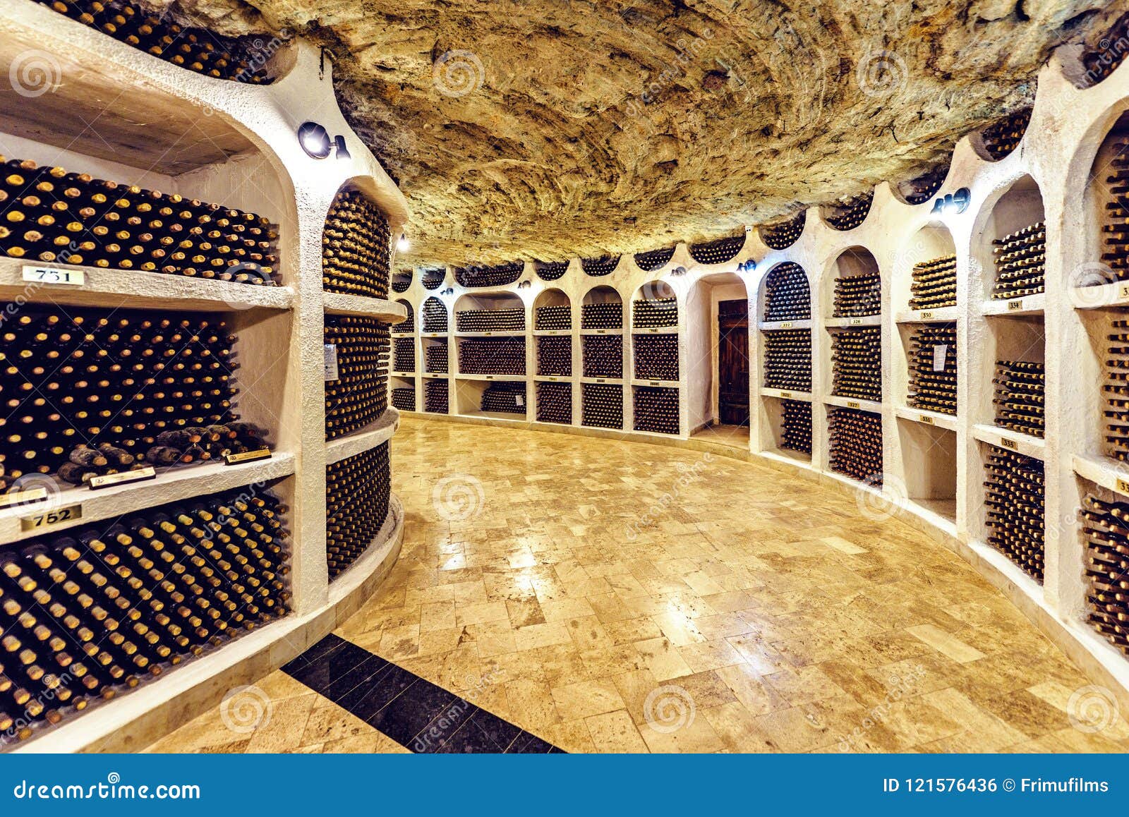 famous wine cellars in wide perspective