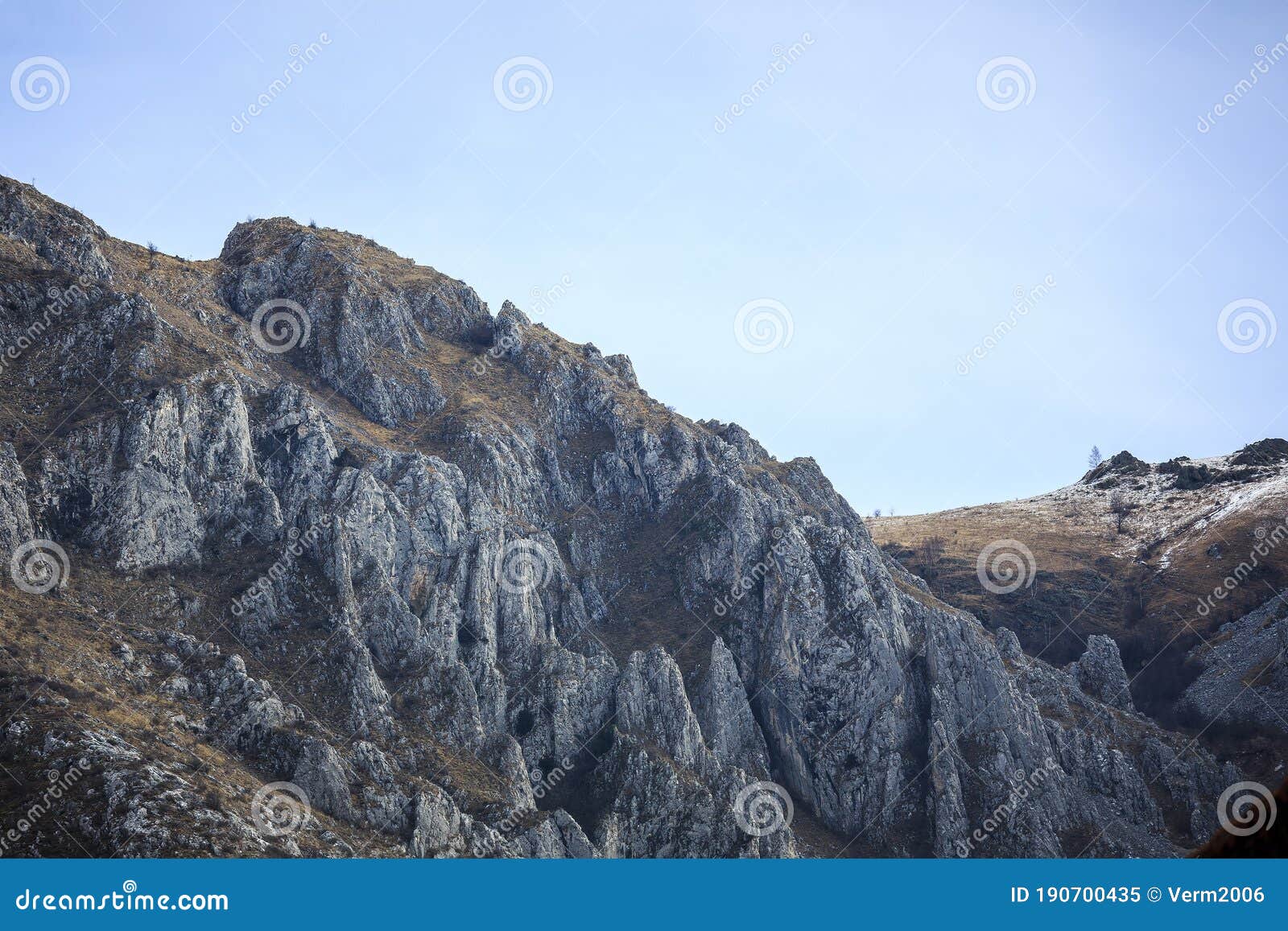 famouse limestone cliff detail in rimetea, romania