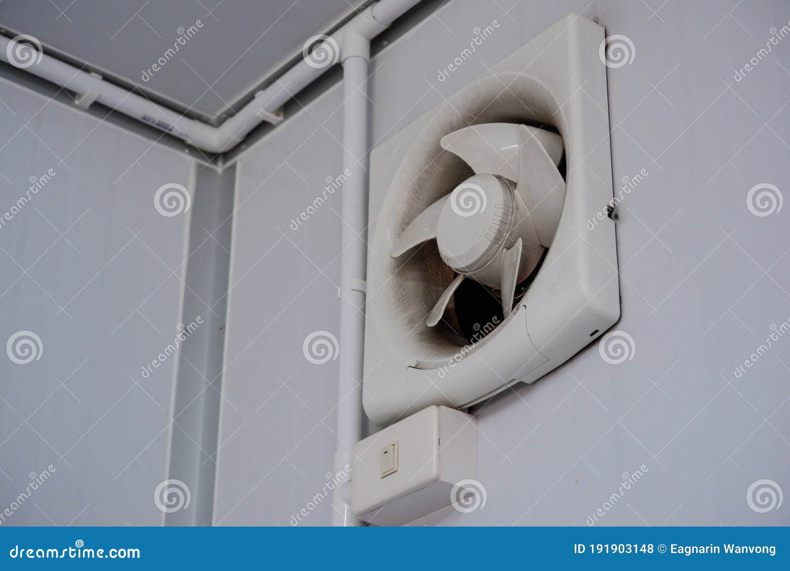 Fan Cuts Leaflets To Ventilate the Room Stock Photo Image of black