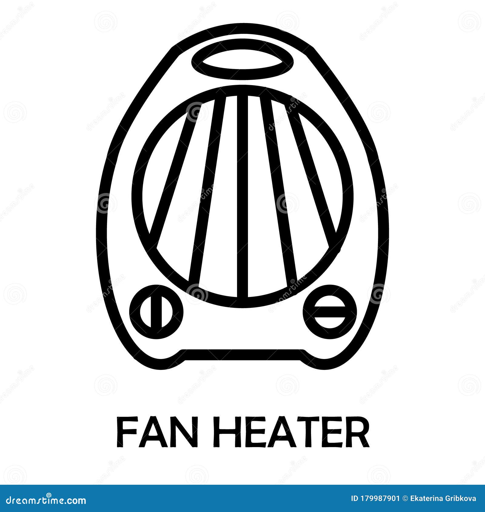 Fan heater icon stock vector. Illustration of appliance 179987901