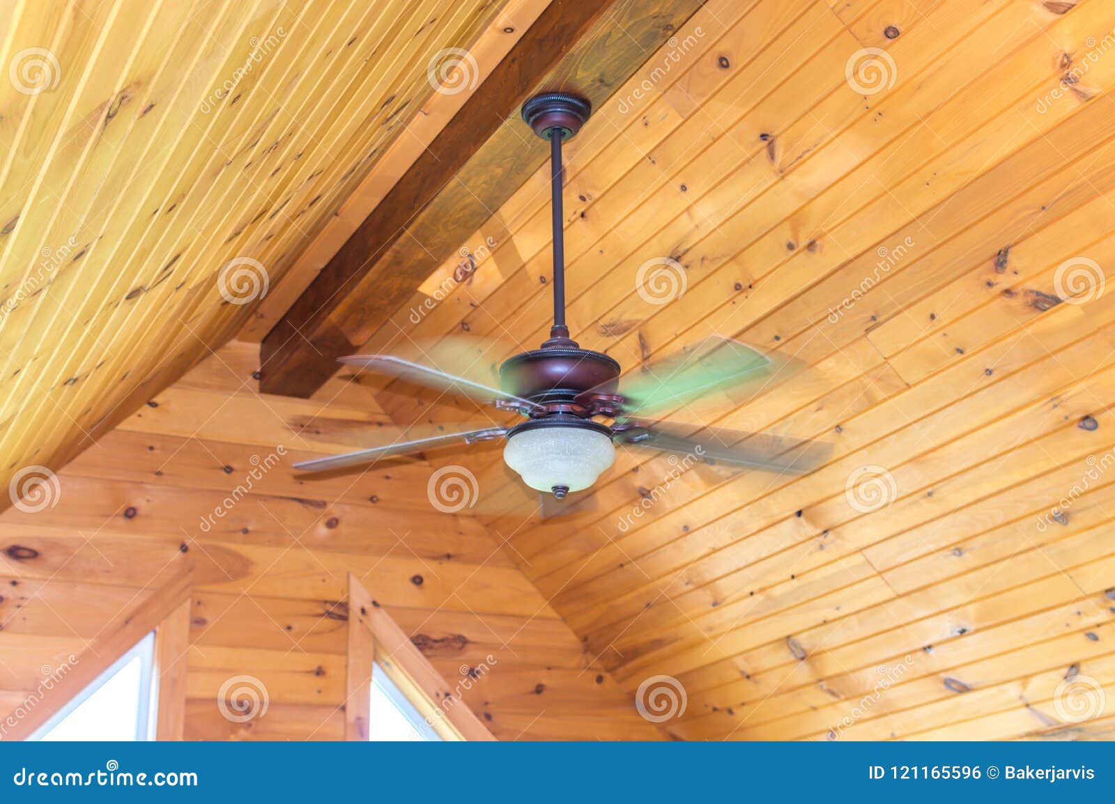 Fan Light On Ceiling Stock Photo Image Of Glass Appliance