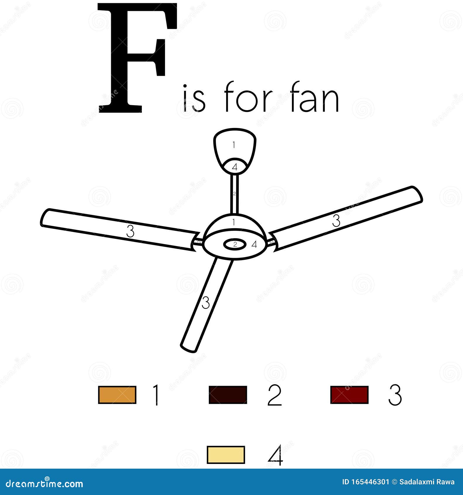 electric fan coloring page