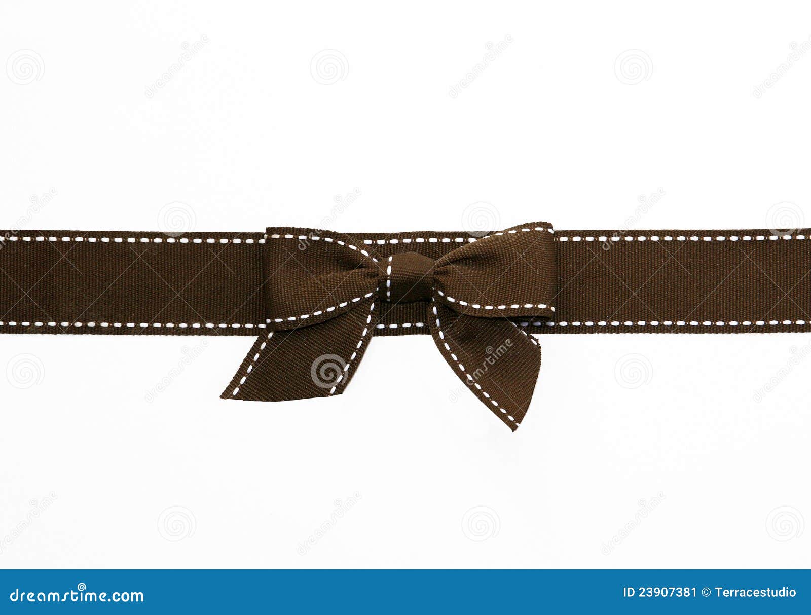 Fancy Brown Ribbon Gift Bow Stock Image Image of elegant, copy 23907381