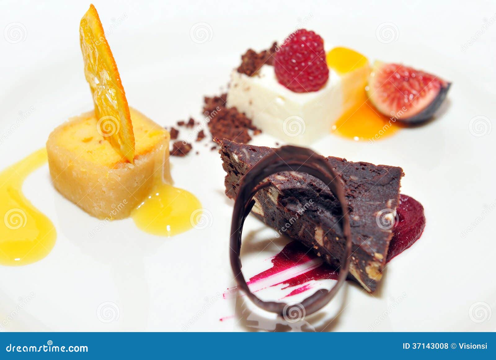 Fancy Dessert on a Plate / Fine Dining Stock Photo Image of dining