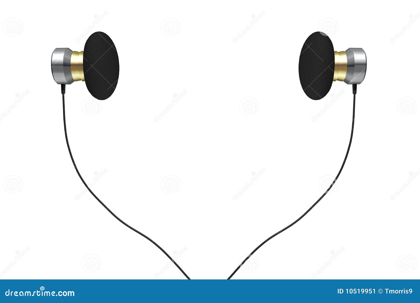 Fancy Earbuds stock illustration. Illustration of black 10519951