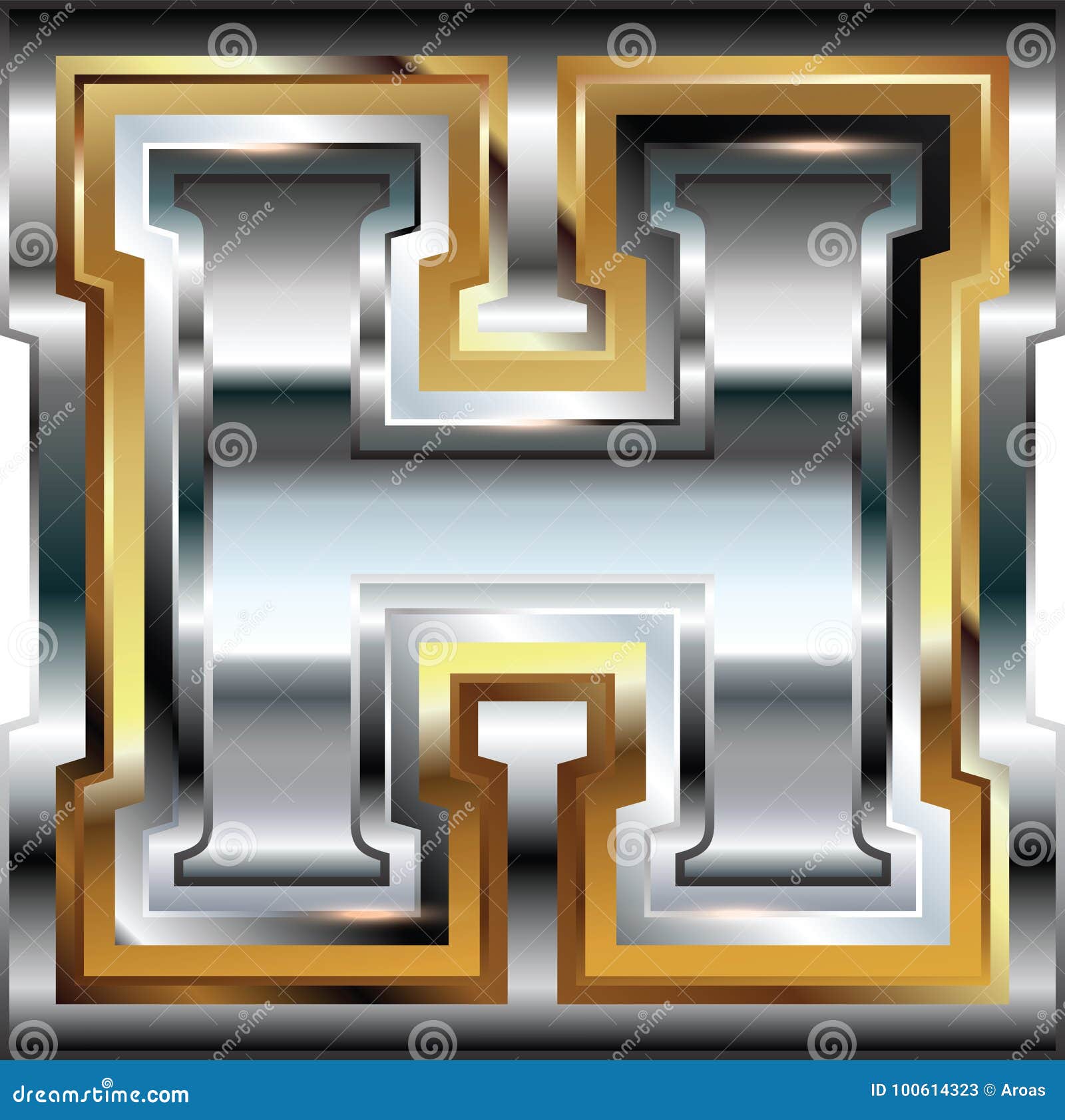 Fancy font Letter H stock vector. Illustration of letter - 100614323