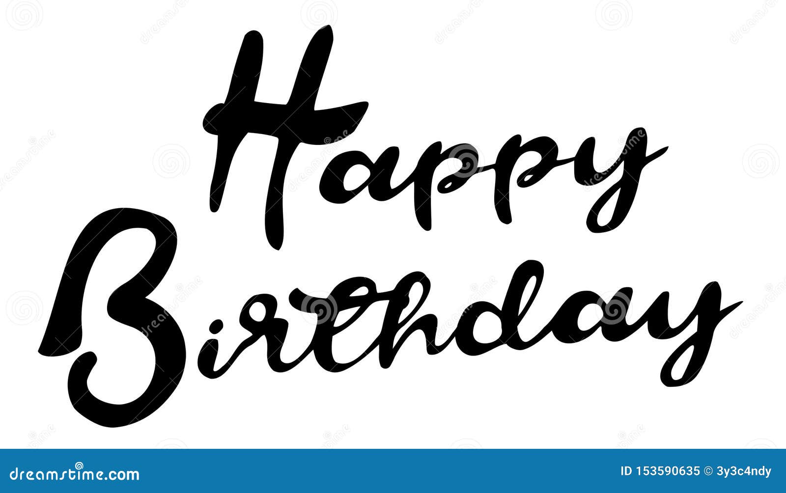 Download Fancy Happy Birthday Text Vector Illustration Stock Image Illustration Of Text Illustrations 153590635