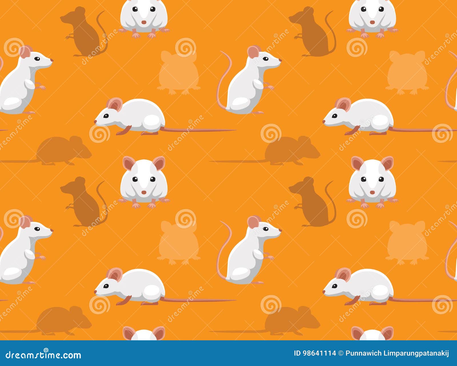 Fancy Mouse Cartoon Seamless Wallpaper Stock Vector - Illustration of  animal, albino: 98641114