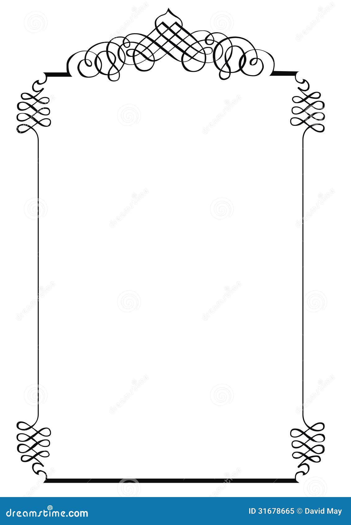 Fancy Page Border One stock vector. Illustration of ornament ...