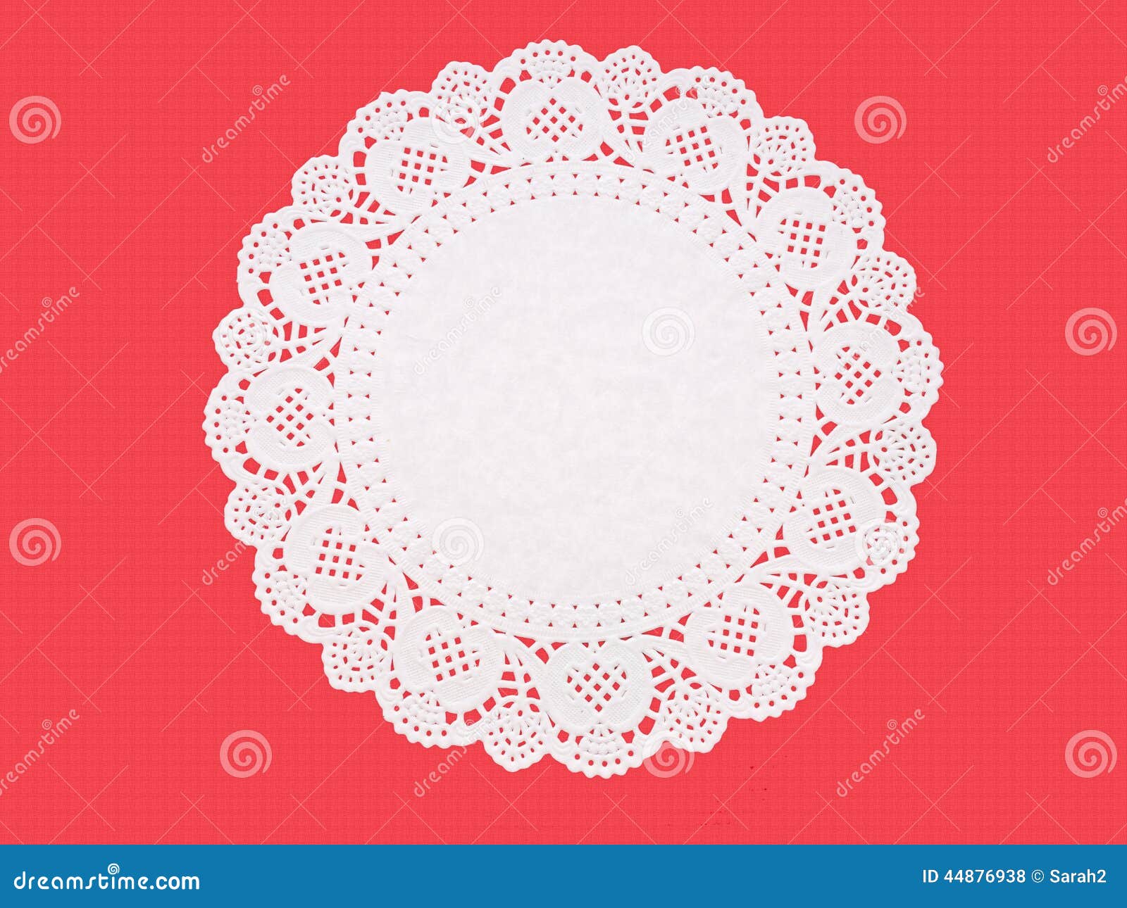 Fancy Paper Doily, Round, Perforated and Embossed Stock Photo Image
