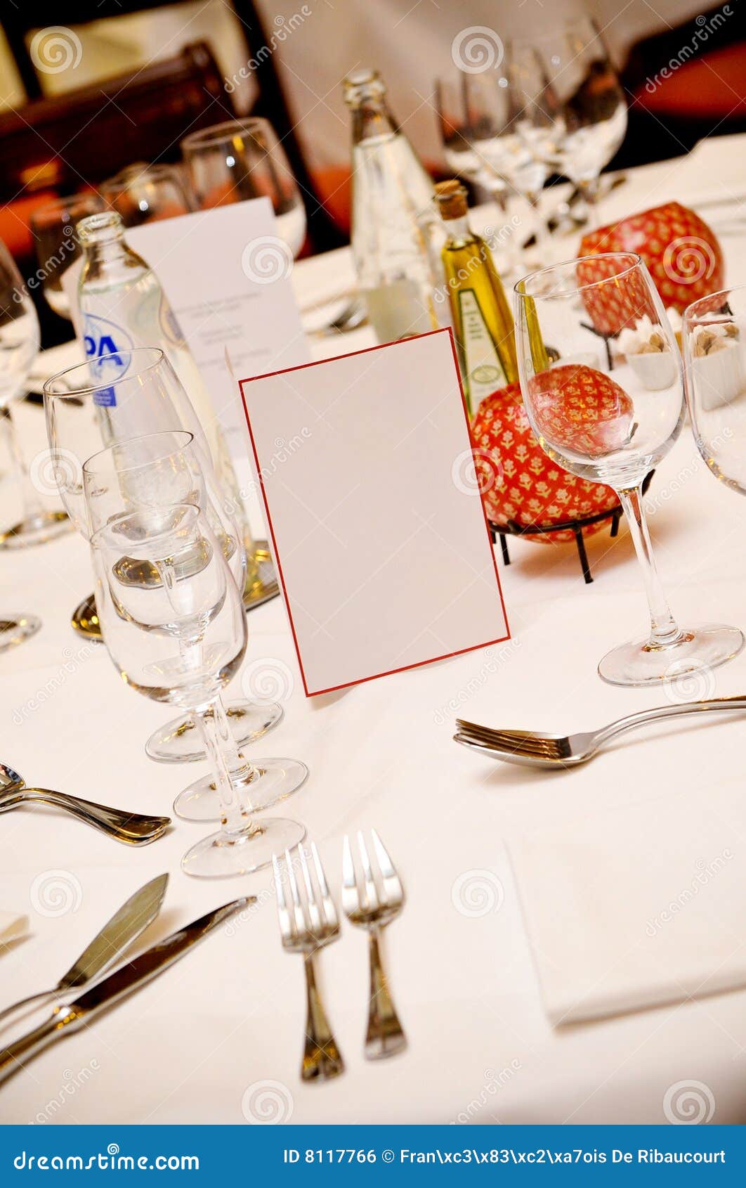 Fancy Place Setting On Table Royalty Free Stock Image Image 8117766