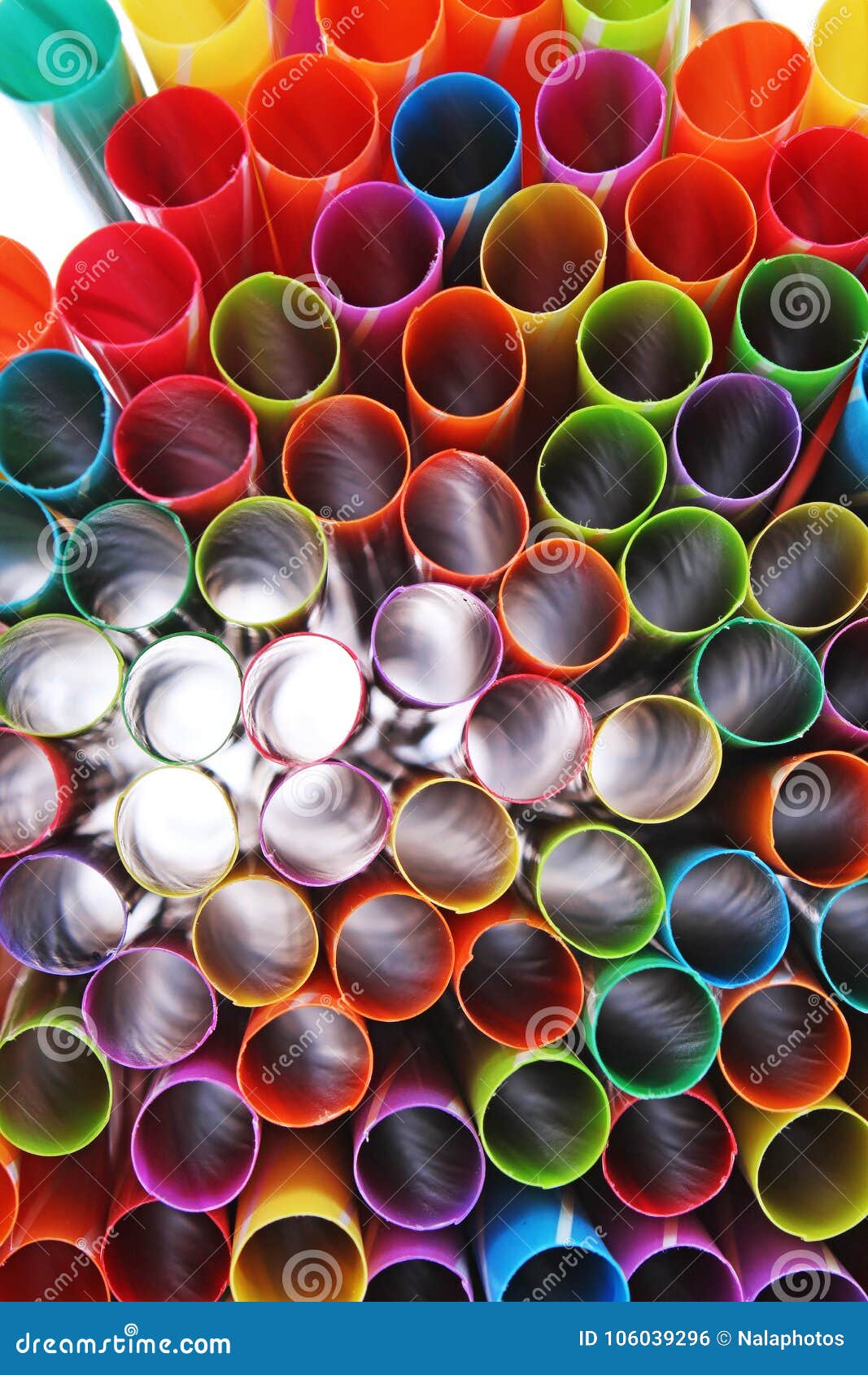 fancy straw art background. abstract wallpaper of colored fancy straws. rainbow colored colorful pattern texture.