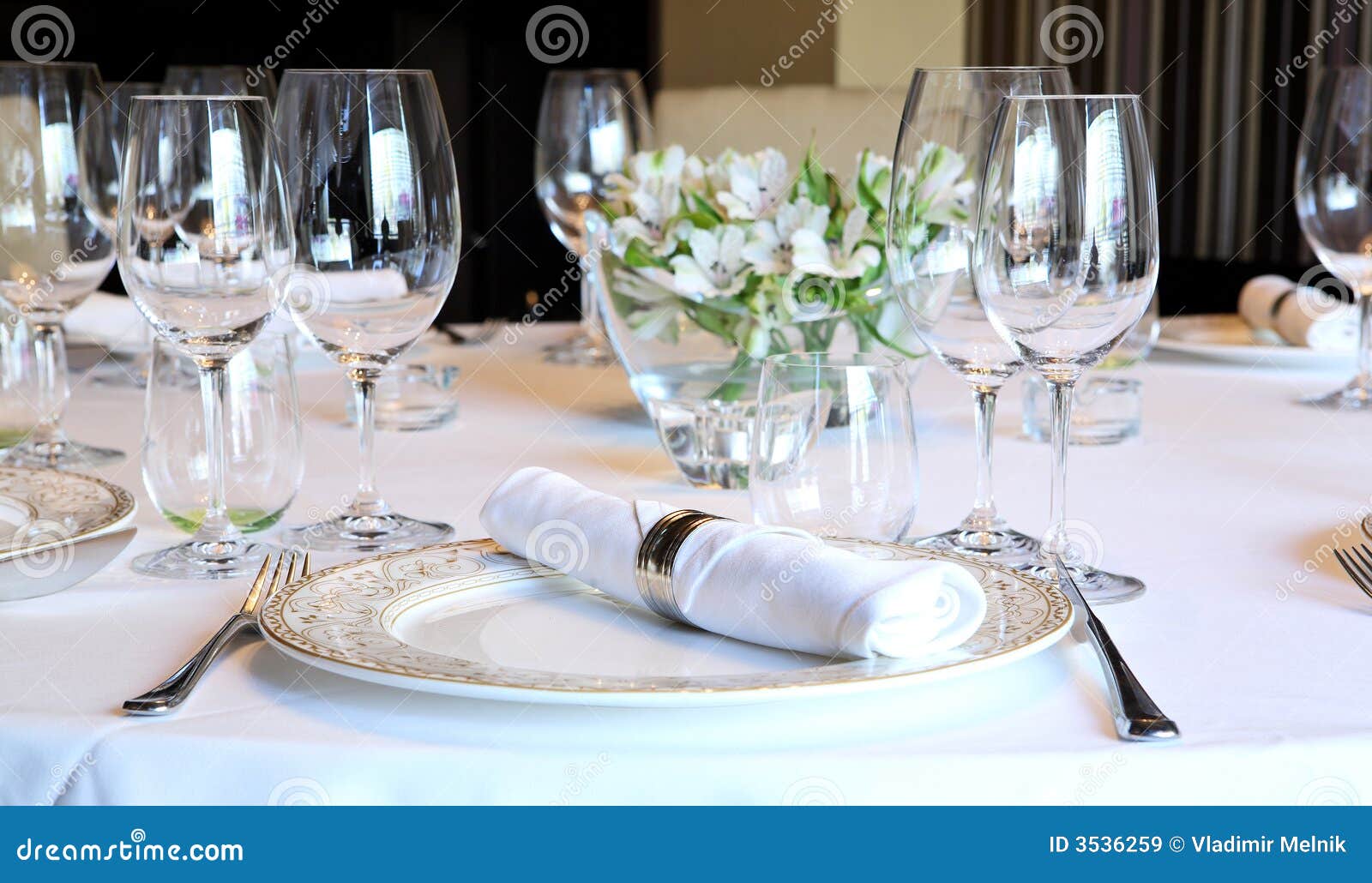 Fancy Table Set For A Dinner Royalty Free Stock Images - Image 