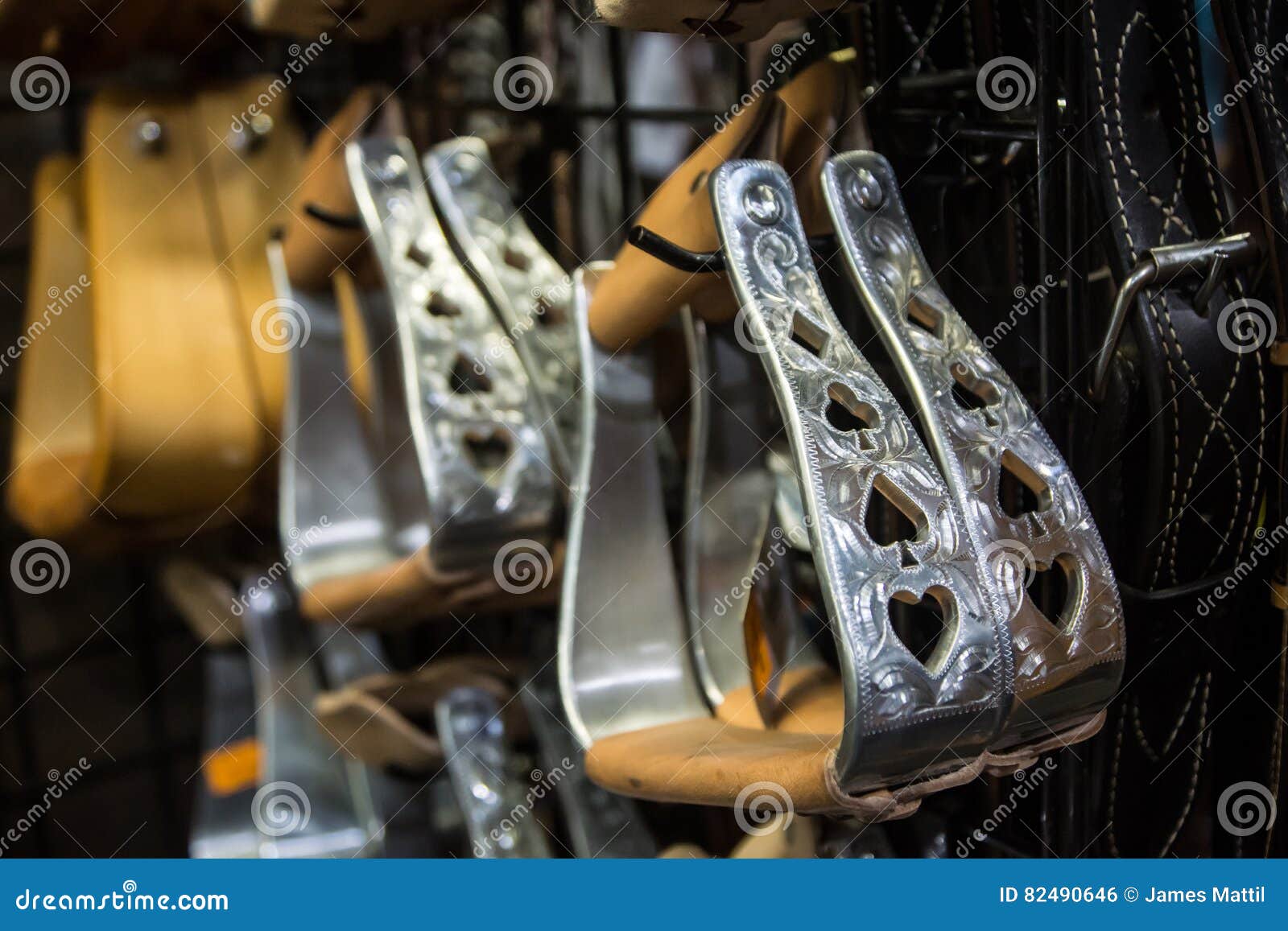 Fancy Western Stirrups stock photo. Image of horse, silver 82490646