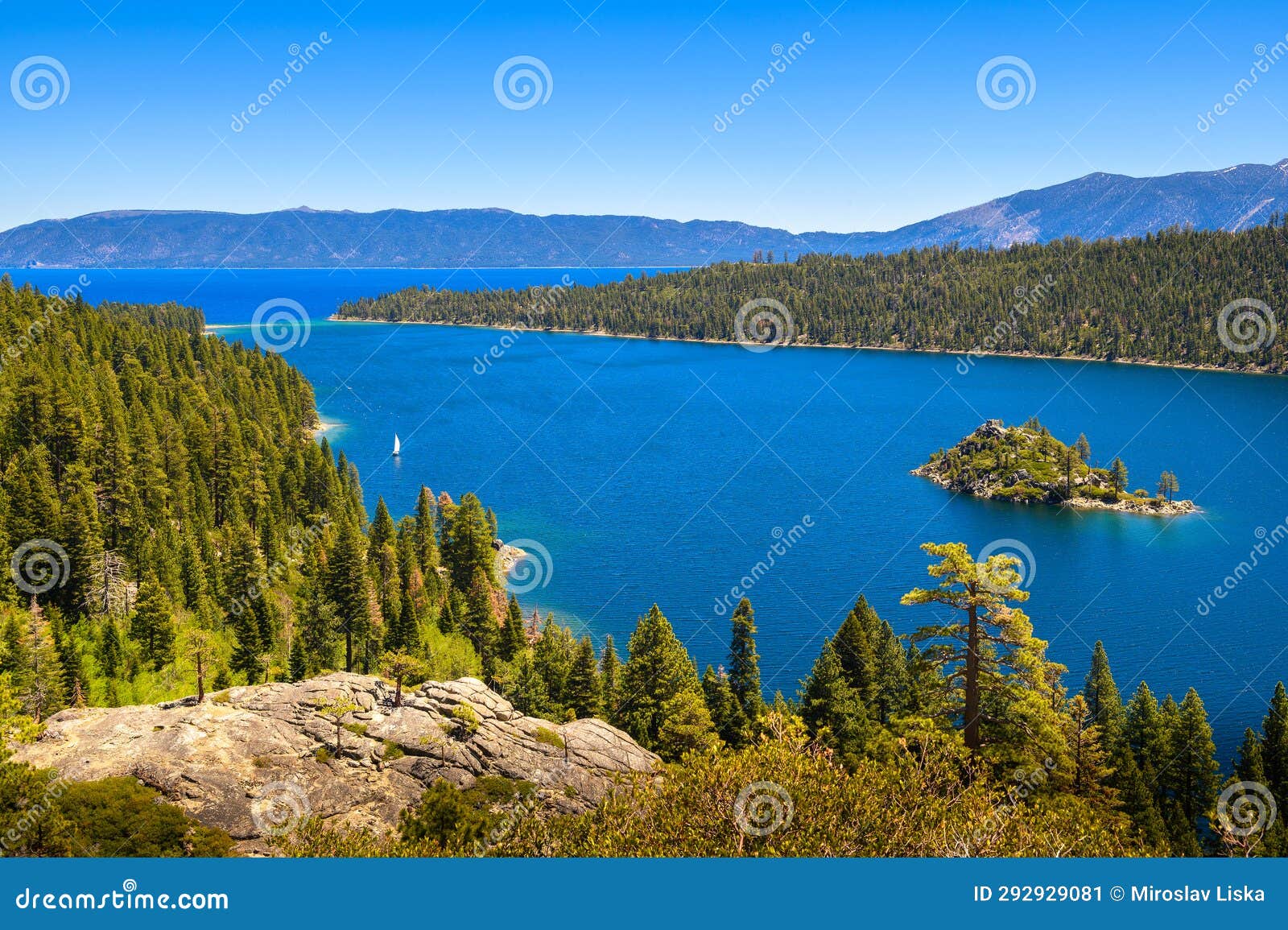 fannette island and the emerald bay of lake tahoe, california