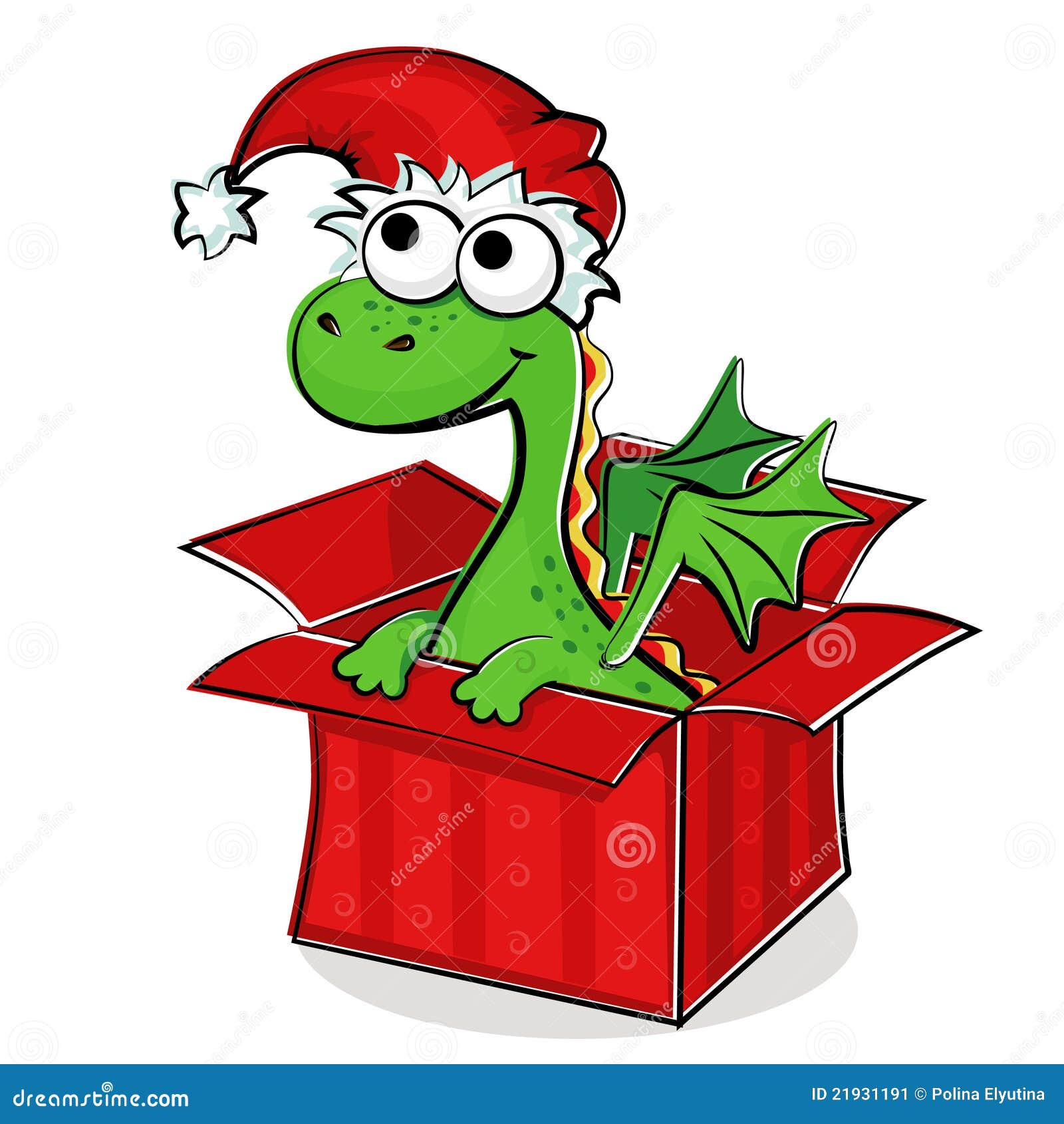Fanny dragon in box stock vector. Illustration of happy - 21931191